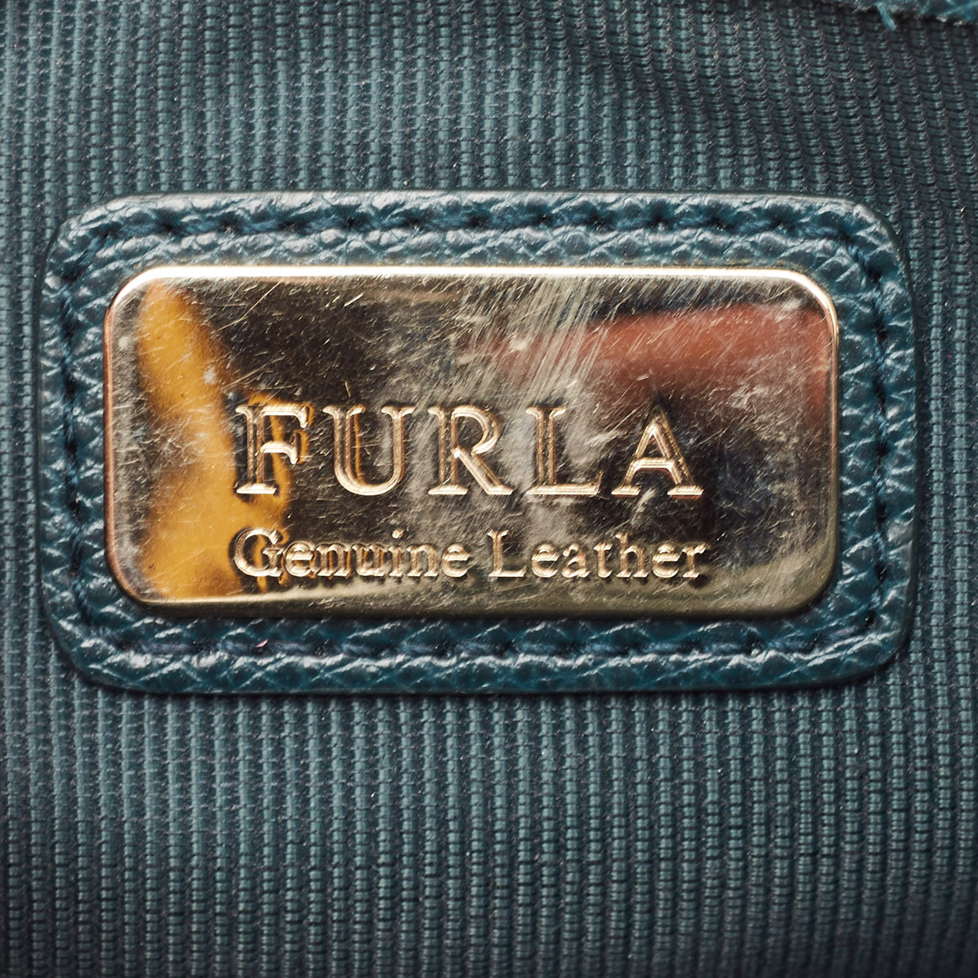 Furla Green Leather Mini Metropolis Chain Crossbody Bag