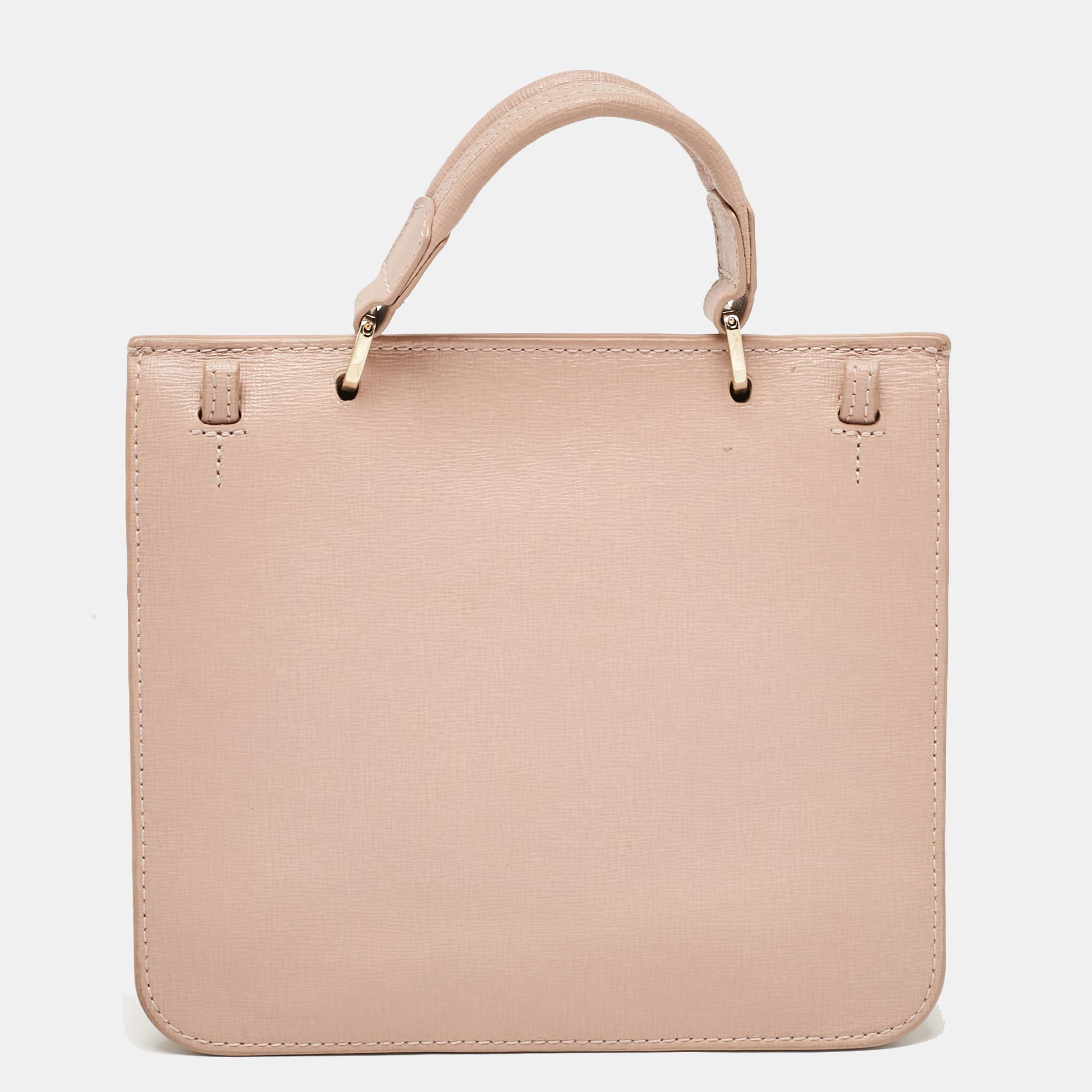 Furla Pink Leather Metropolis Top Handle Bag