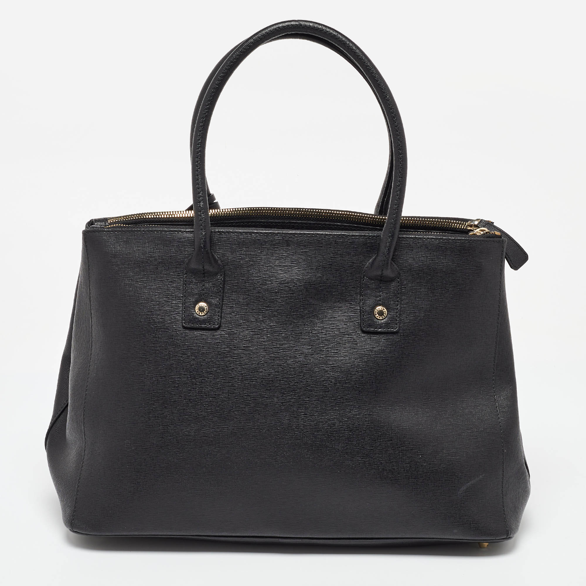 Furla Black Saffiano Leather Linda Tote