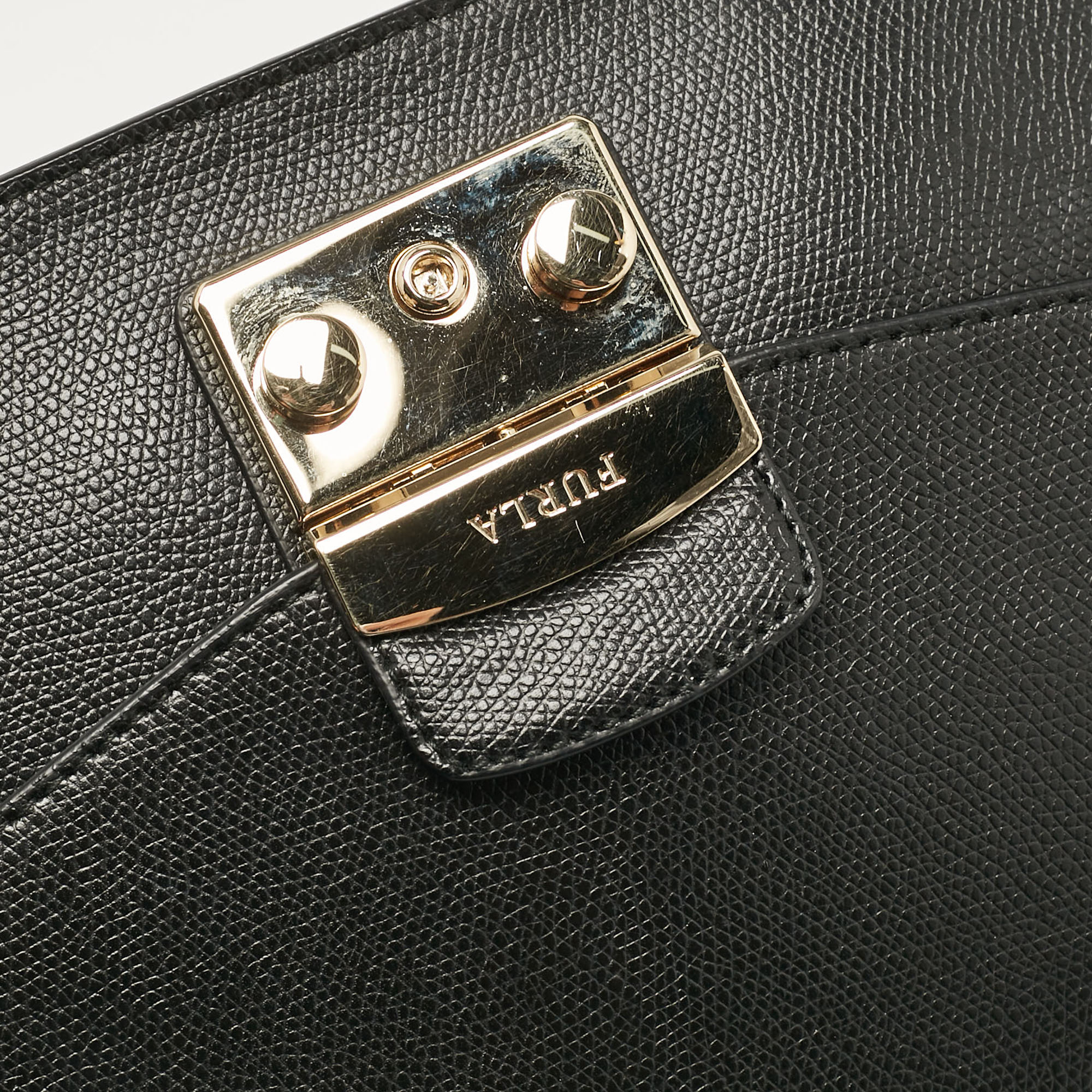 Furla Black Leather Metropolis Shoulder Bag