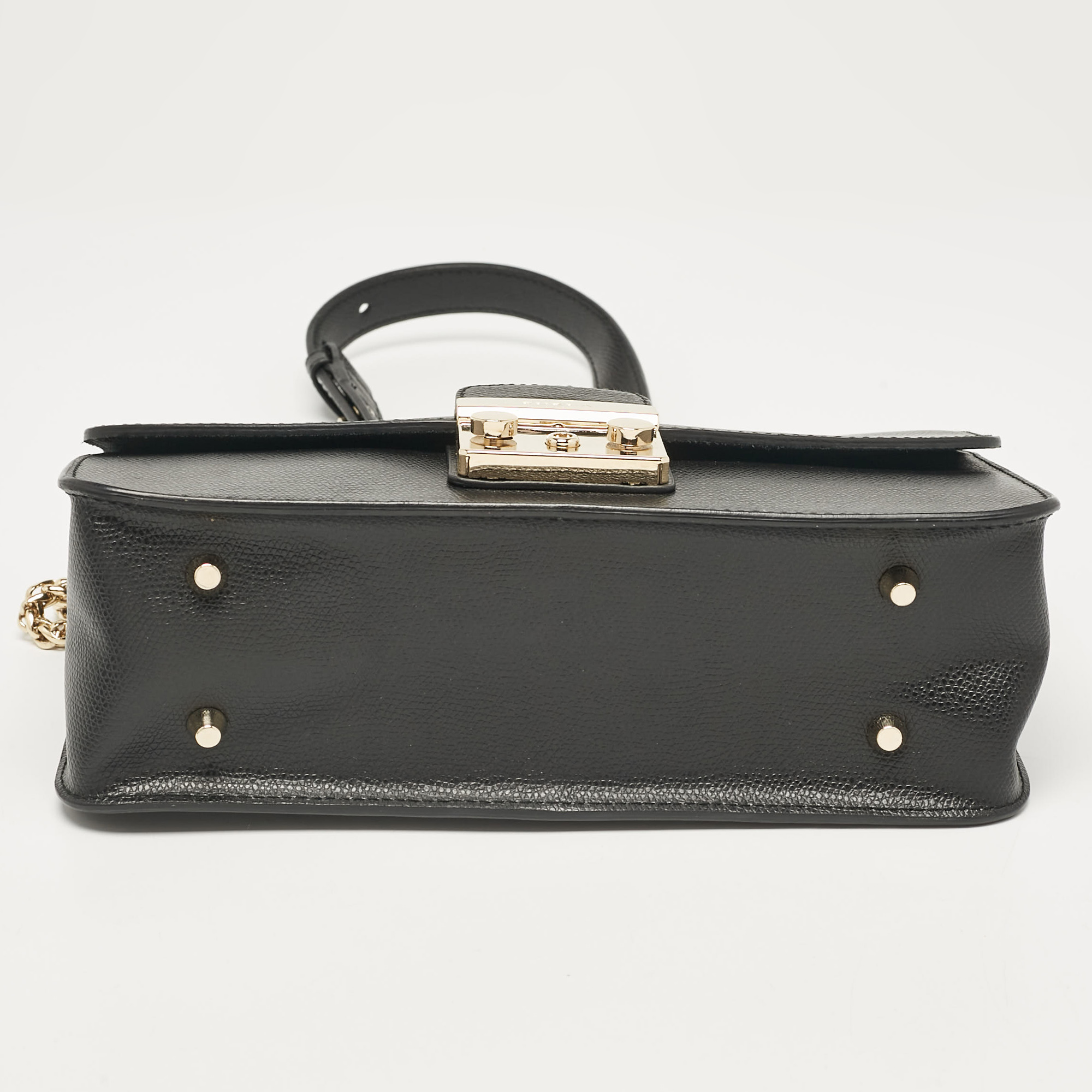 Furla Black Leather Metropolis Shoulder Bag