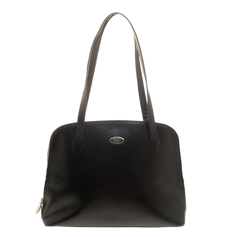 Image of Furla Black Leather Shoulder Bag