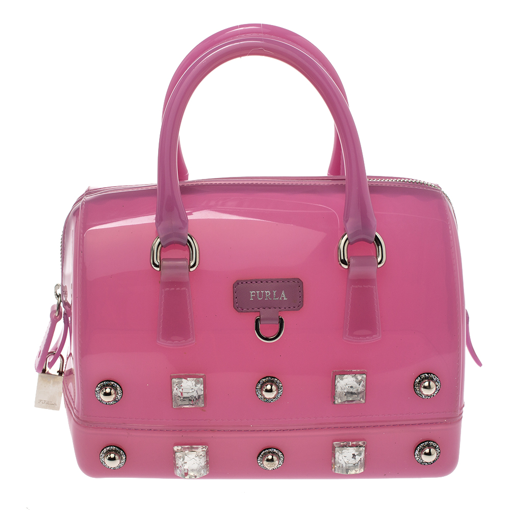 Image of Furla Pink Rubber Candy Mini Satchel