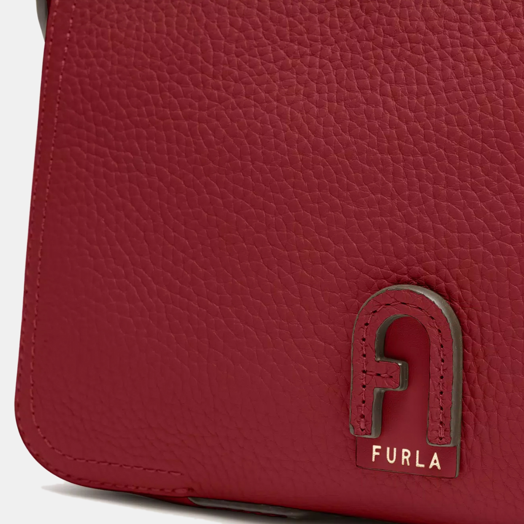 Furla Red Leather Atena Crossbody Bag