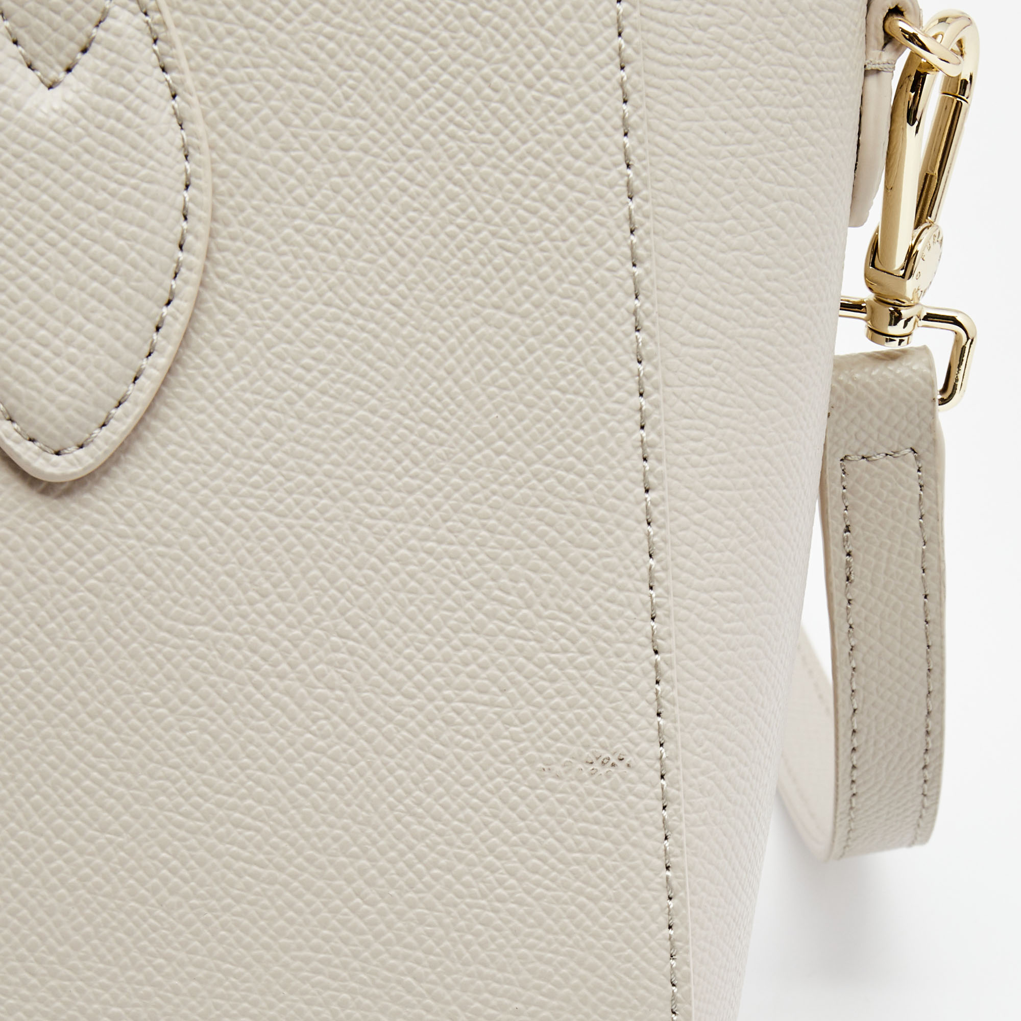 Furla Off-White Leather Minerva Satchel