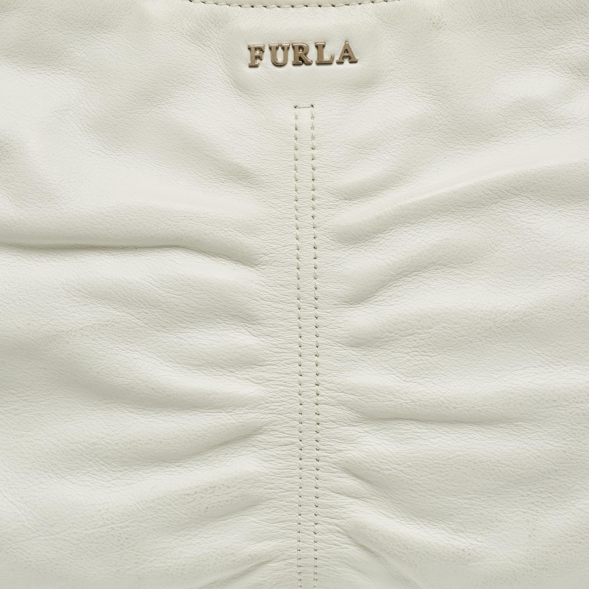 Furla White Leather Hobo