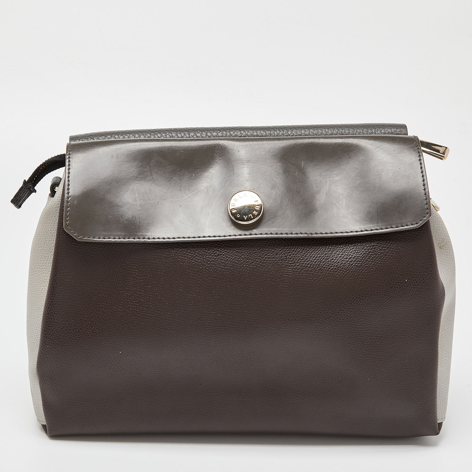 Furla Tri Color Leather Meridienne Crossbody Bag