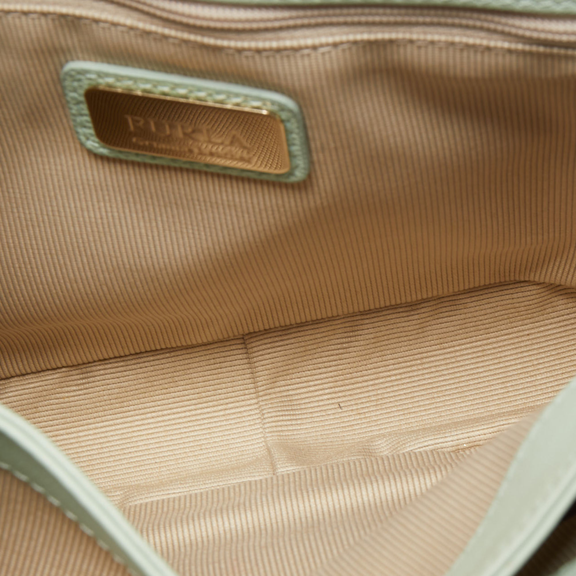 Furla Mint Green Leather Metropolis Shoulder Bag