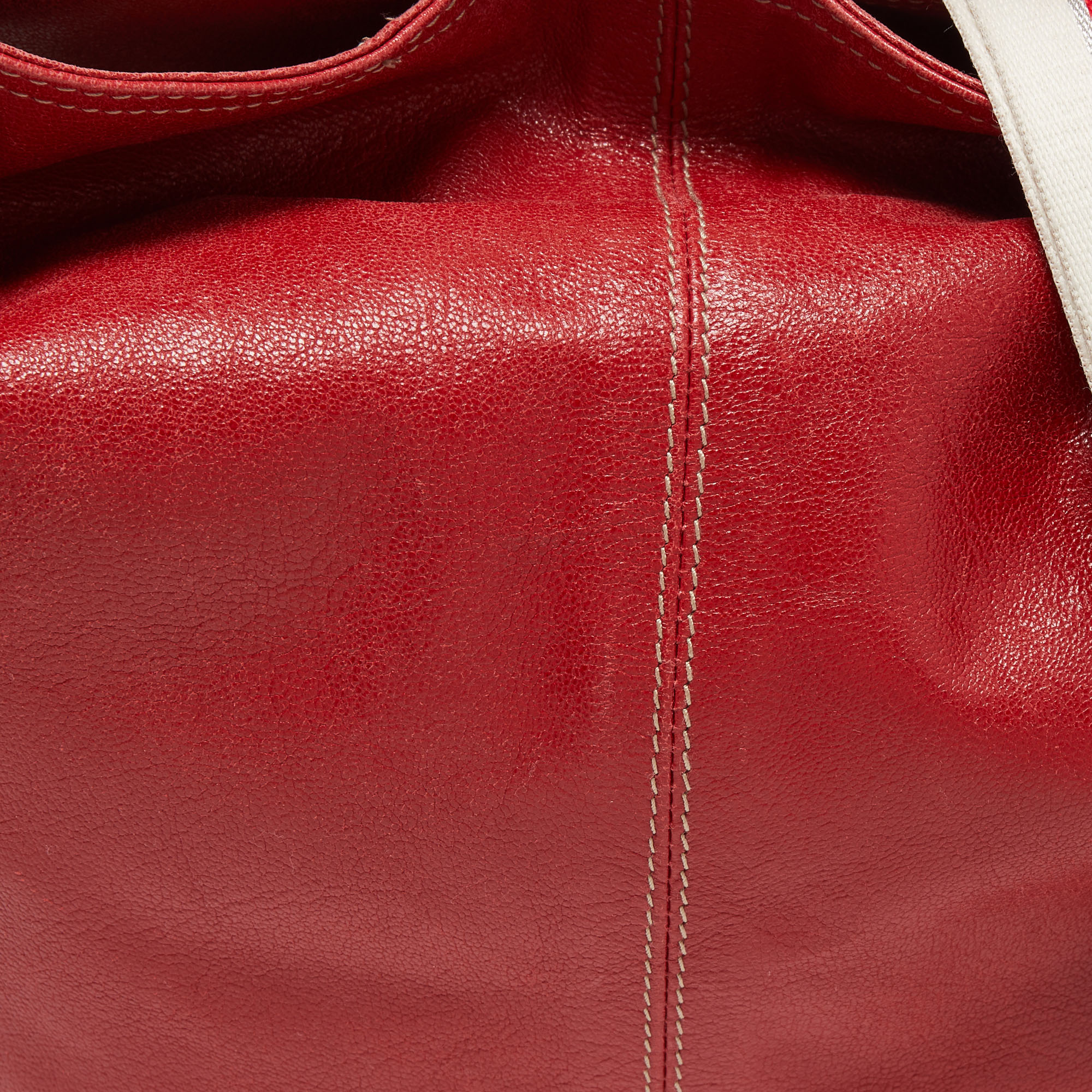 Furla Red Leather Hobo