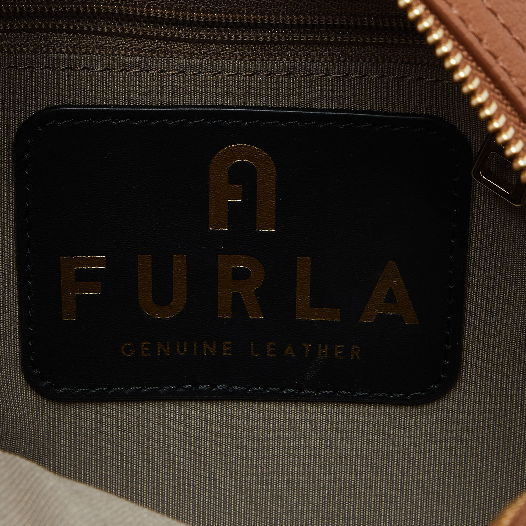Furla Brown Leather Mini Backpack