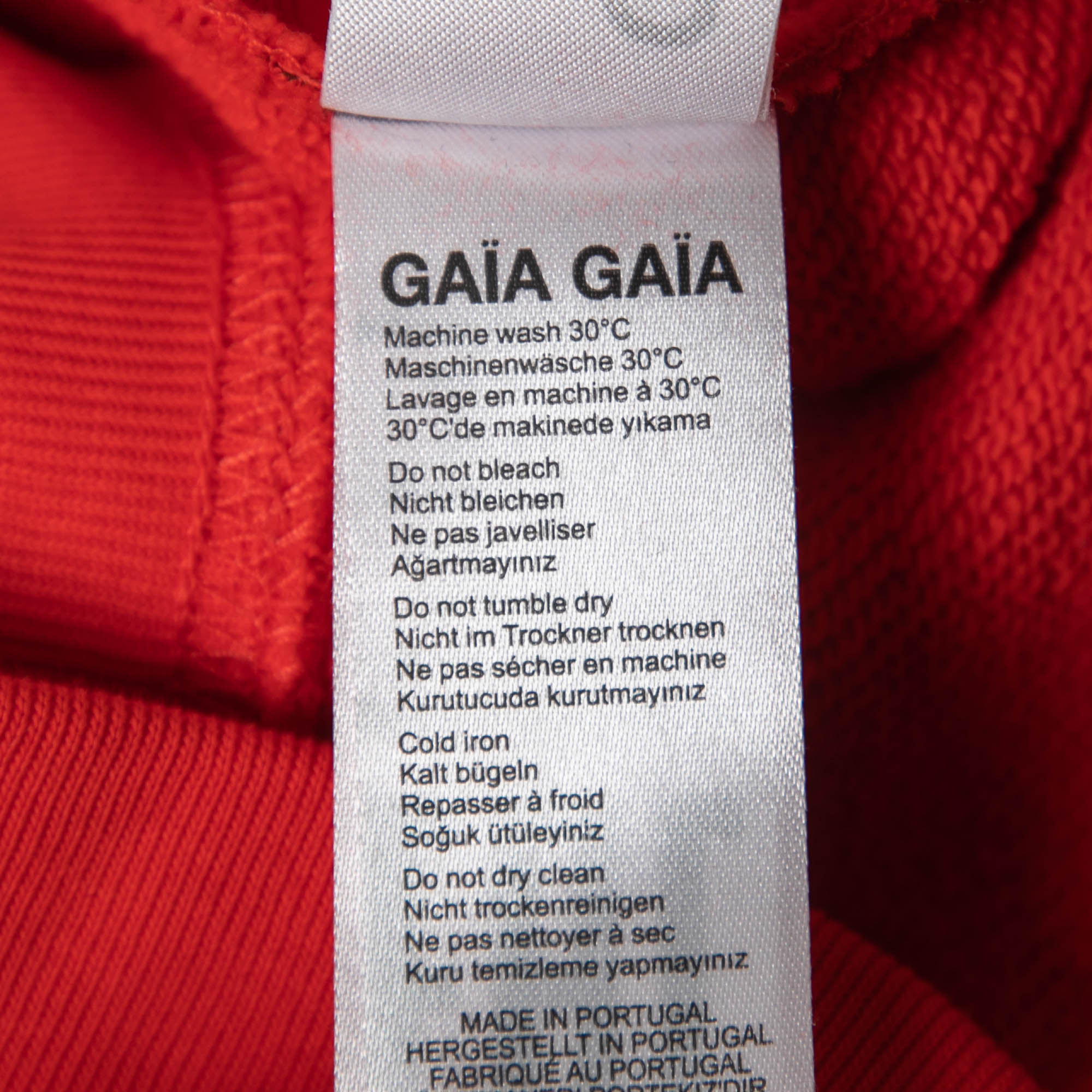 Gaia Gaia Red All-Over Print Cotton Crew Neck Sweatshirt S