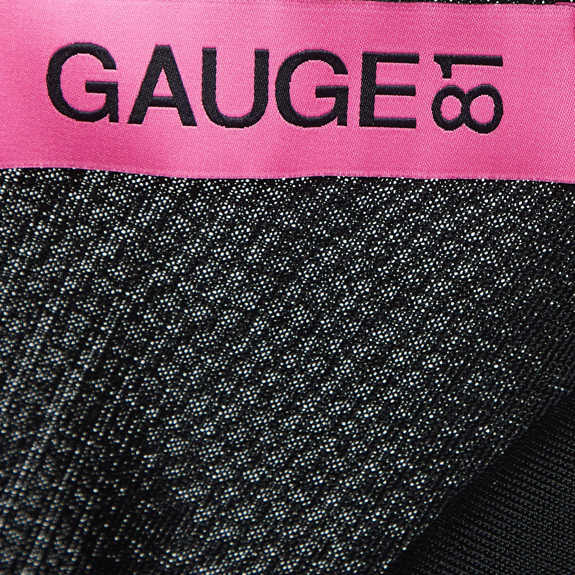Gauge81 Black Knit Chain Embellished One-Shoulder Mini Dress XS