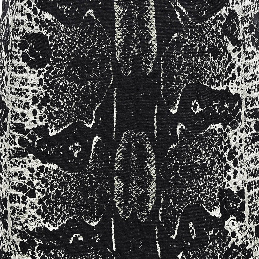 Giambattista Valli Black Printed Wool & Silk Paneled Shift Dress S
