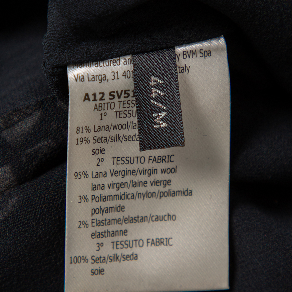 Giambattista Valli Black & Printed Wool Sleeveless Dress M