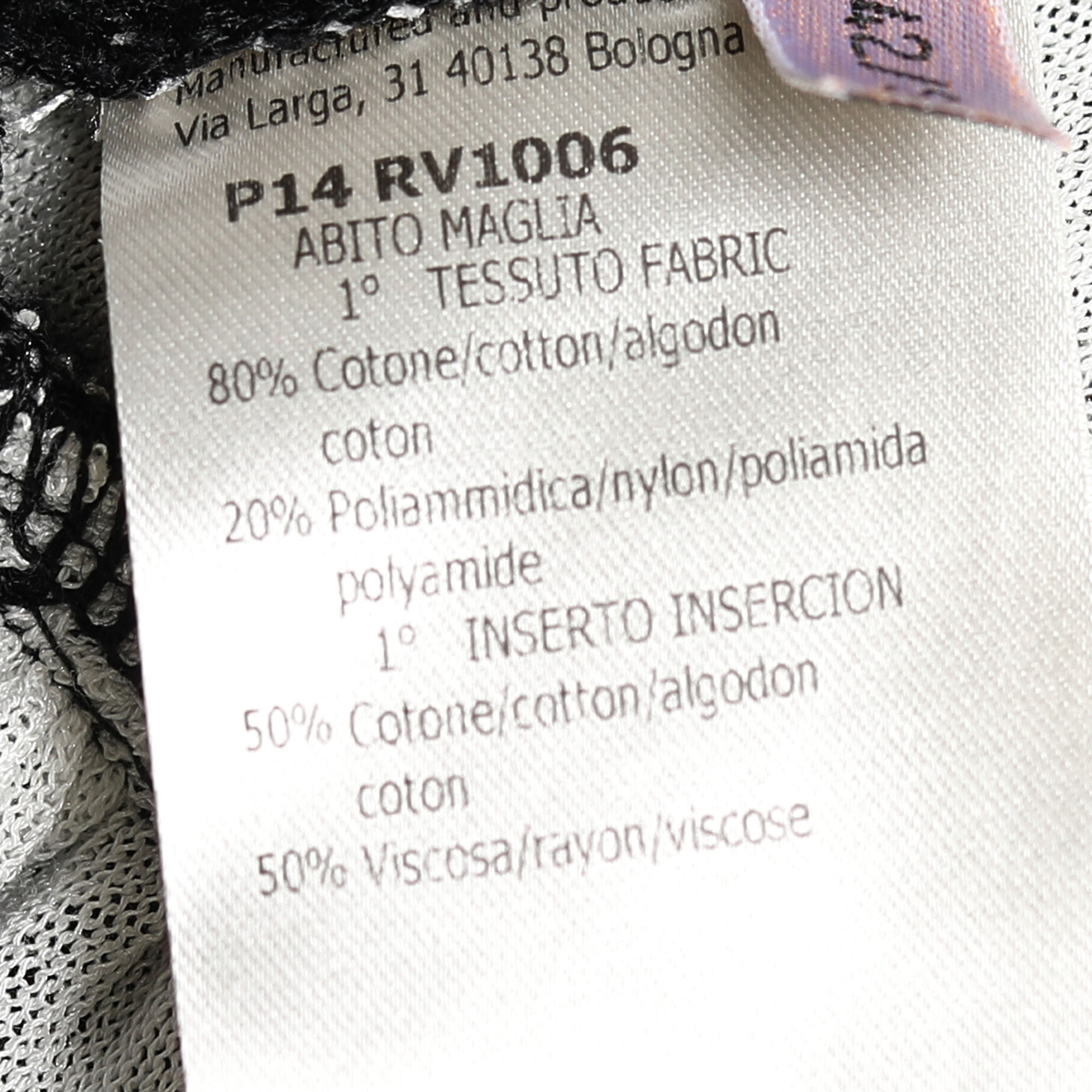 Giambattista Valli Black And White Polka Printed Knit Flared Hem Detailed Midi Dress S