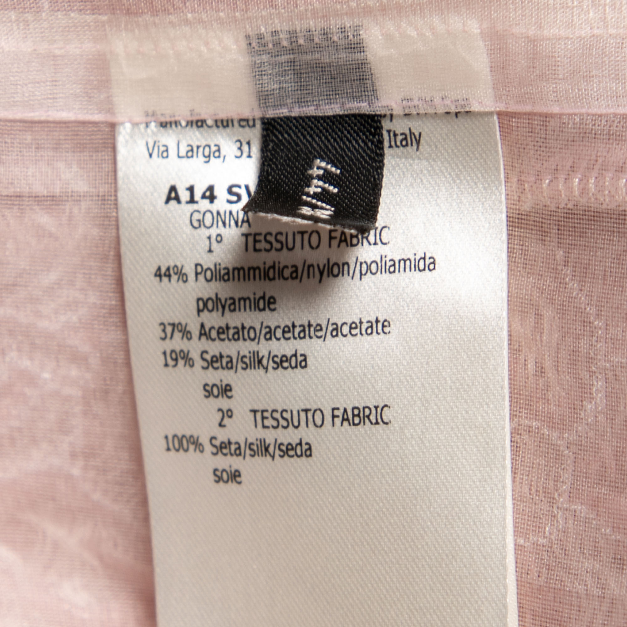 Giambattista Valli Pink Floral Embossed Jacquard Inverted Pleat Mini Skirt M