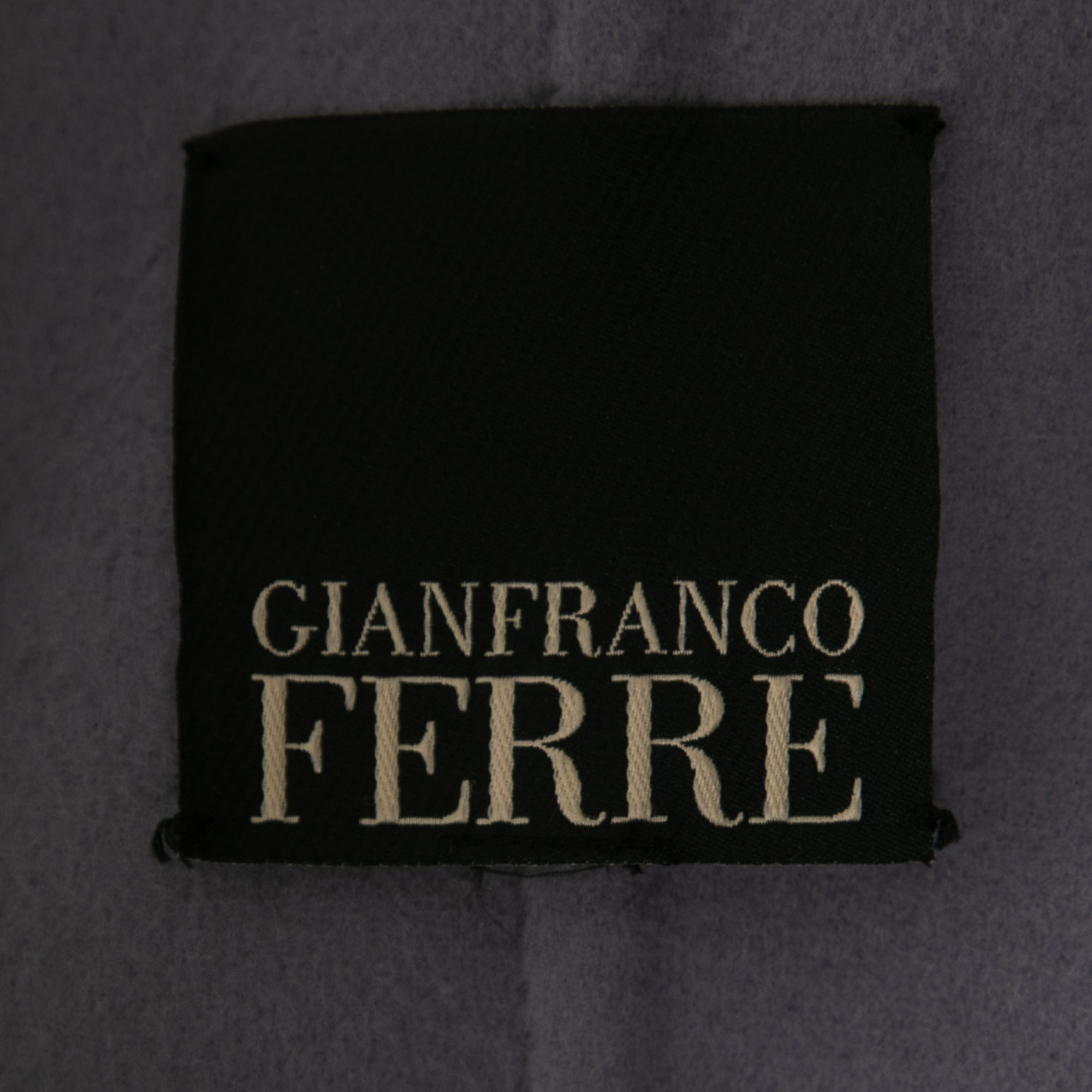 Gianfranco Ferre Light Purple Wool Pleat Detail Coat XL