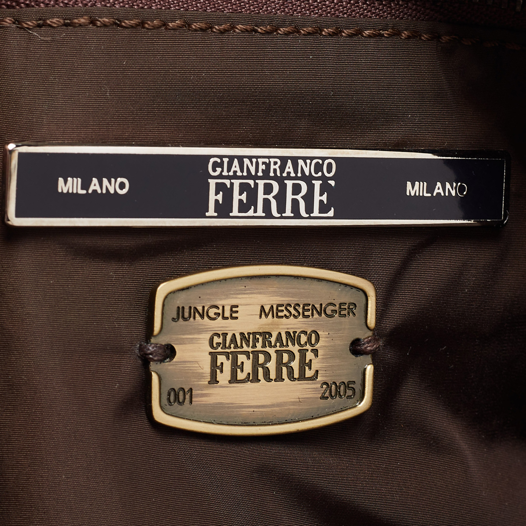 Gianfranco Ferre Multicolor Zebra/Floral Calfhair, Satin And Crocodile Embellished Fringe Bag