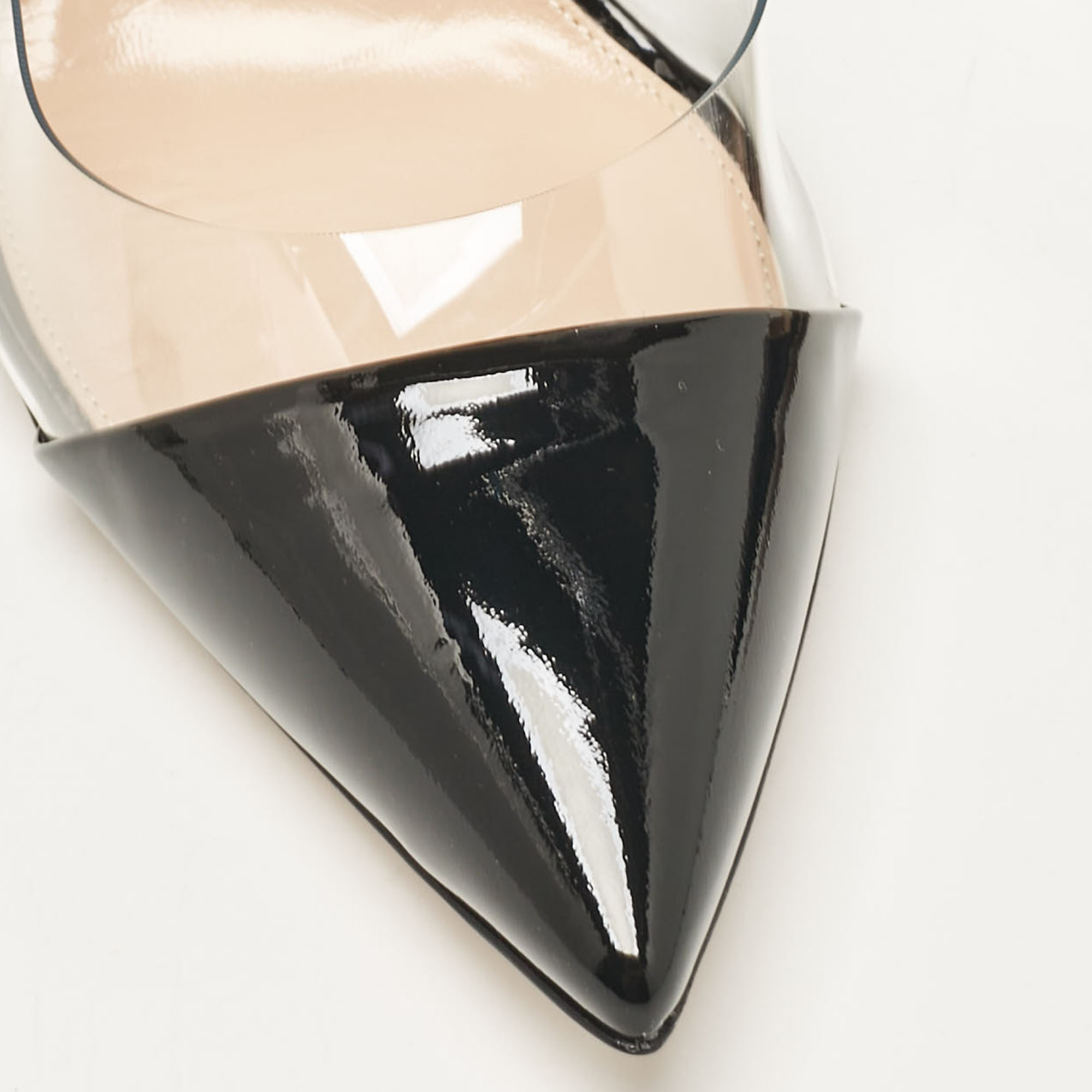 Gianvito Rossi Black Patent Leather And PVC Plexi Pumps Size 41