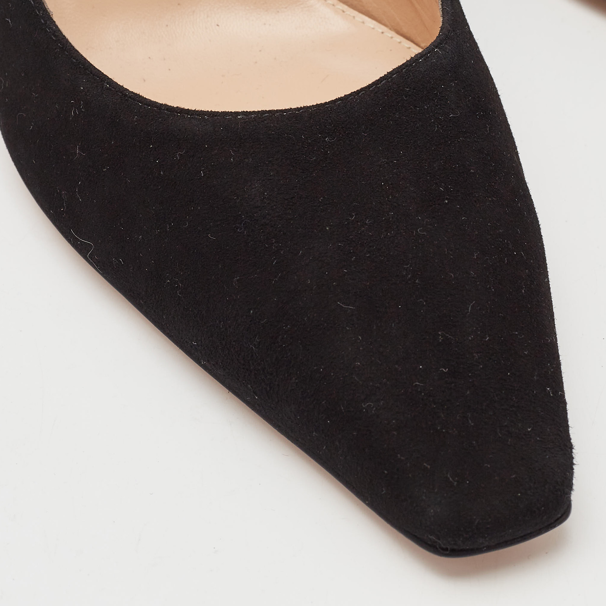 Gianvito Rossi Black Suede Slingback Pumps 38.5