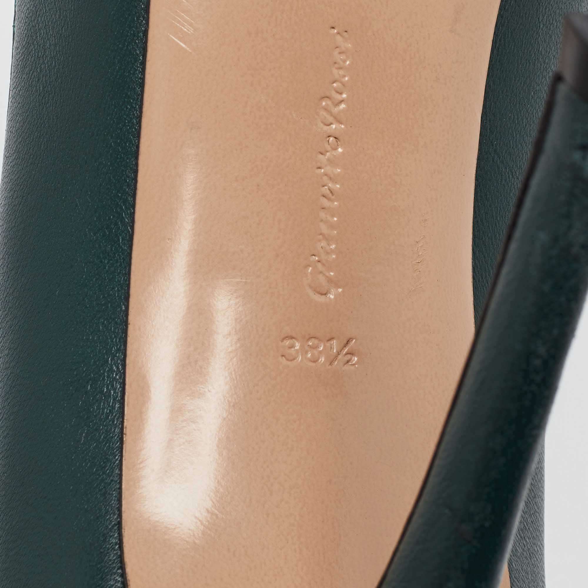 Gianvito Rossi Green Leather Gianvito Pumps Size 38.5