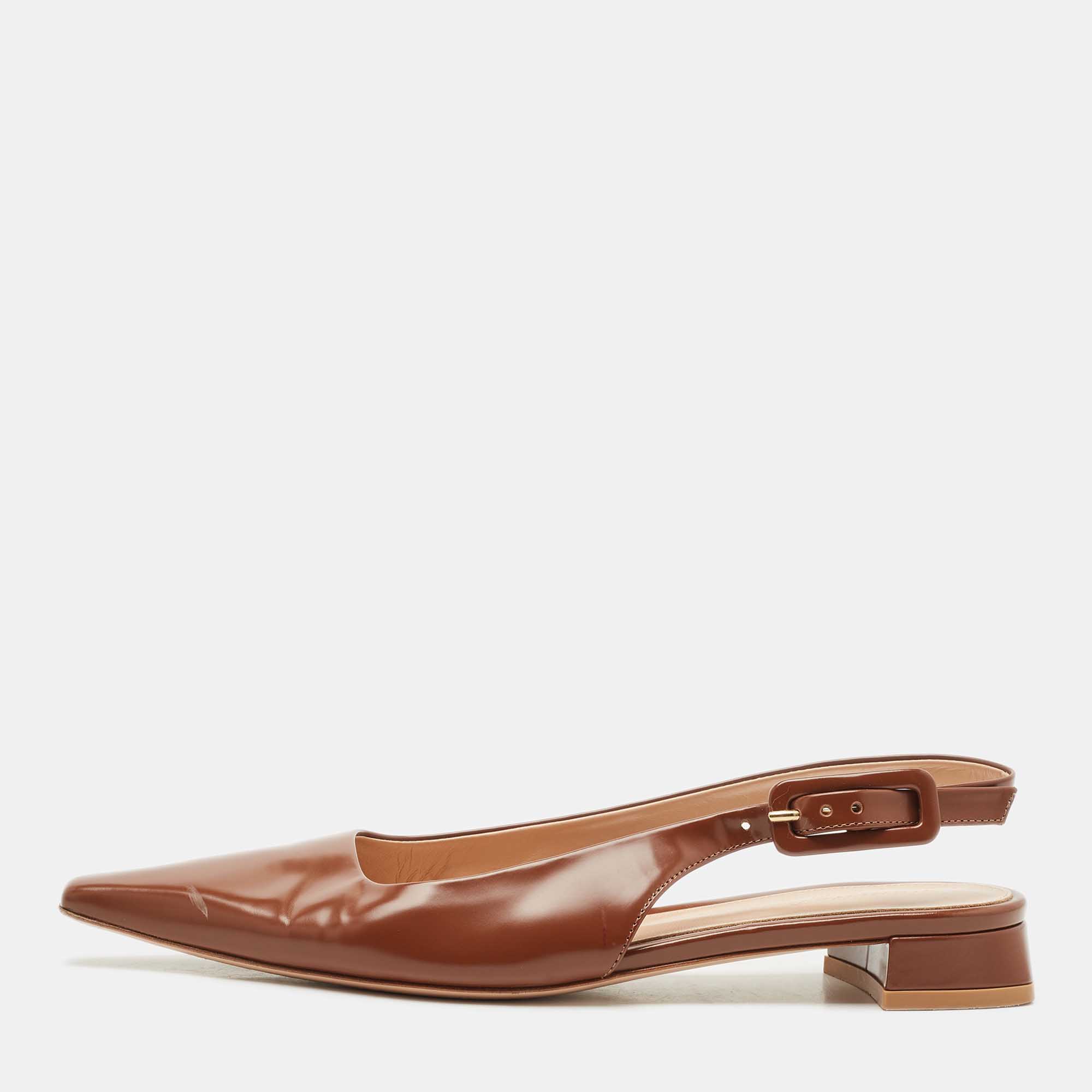 Leather Lindsay Slingback Flats Size 36.5 - Gianvito Rossi - Modalova