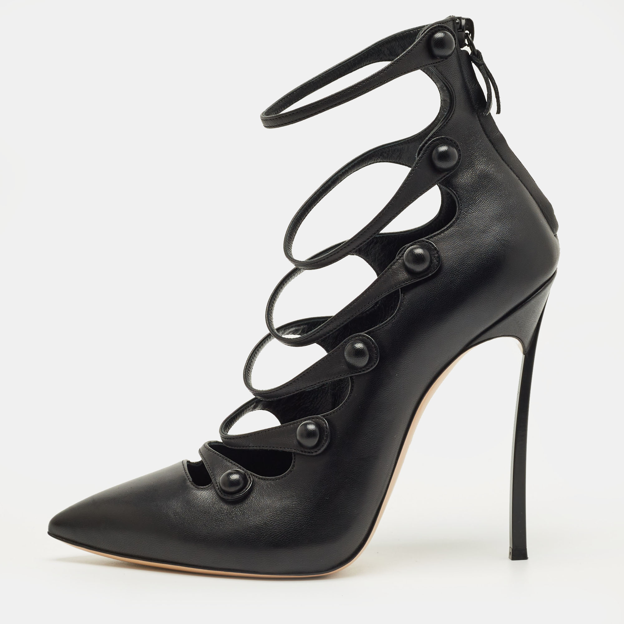 Gianvito Rossi Black Leather Strappy Pumps Size
Gianvito Rossi Black Leather Strappy Pumps Size