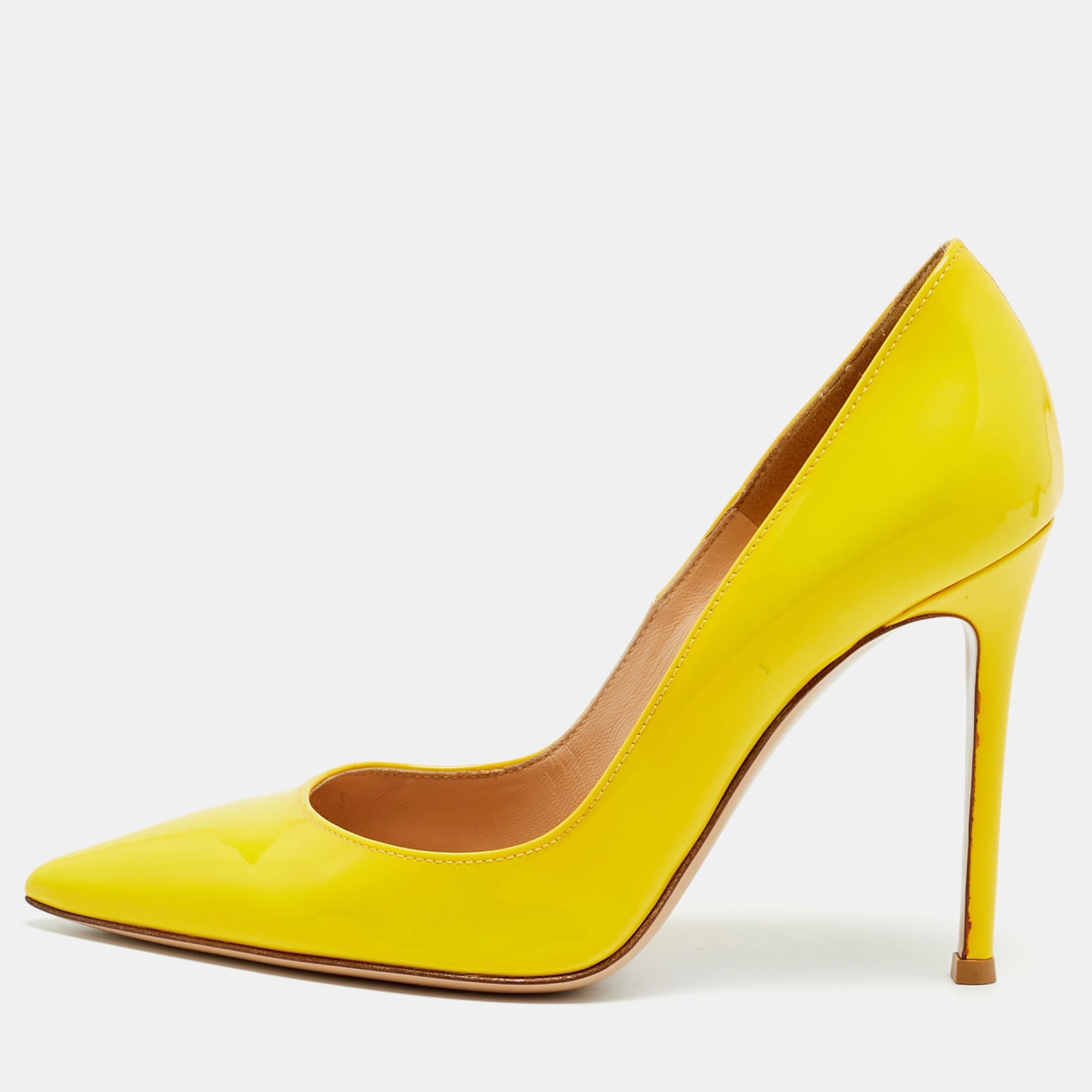 Gianvito Rossi Gianvito 85 Size Yellow Patent Leather Pumps
Gianvito Rossi Gianvito 85 Size Yellow Patent Leather Pumps
