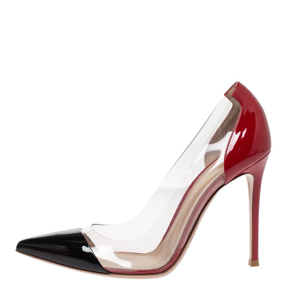 Gianvito Rossi Red/Black Patent Leather and PVC Plexi Pointed Toe Pumps Size
Gianvito Rossi Red/Black Patent Leather and PVC Plexi Pointed Toe Pumps Size
