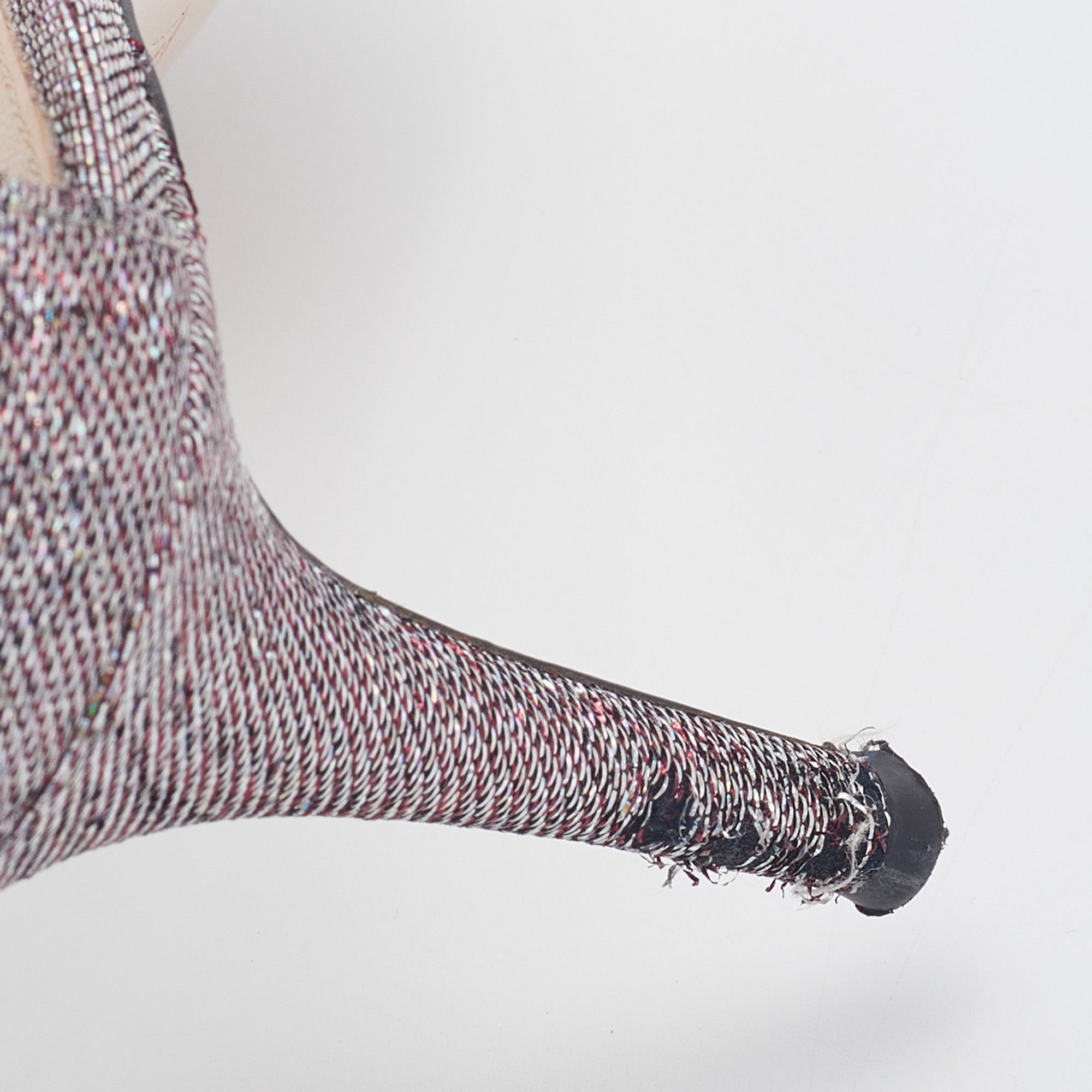 Gianvito Rossi Multicolor Metallic Lurex Fabric Ankle Strap Sandals Size 39