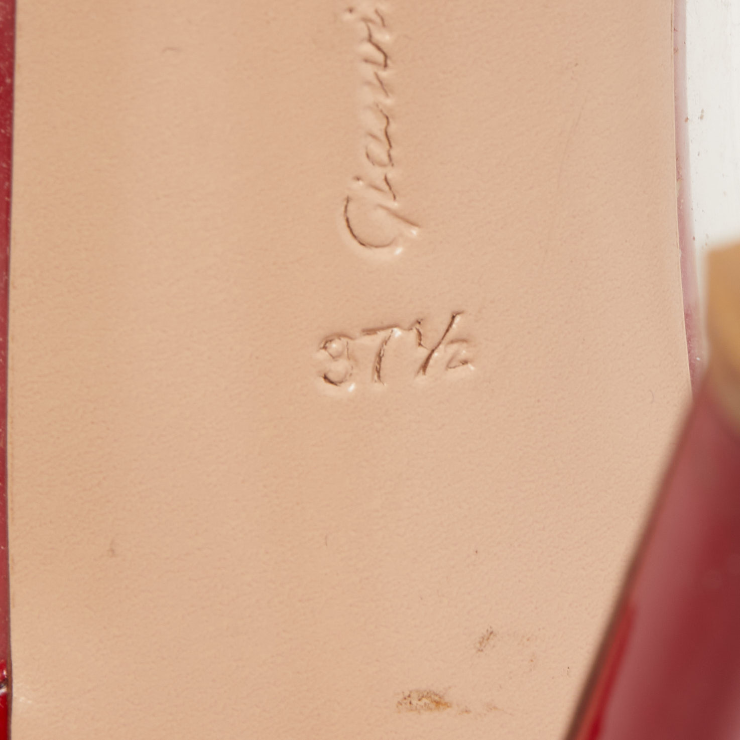 Gianvito Rossi Black/Red Patent Leather And PVC Plexi Pumps Size 37.5