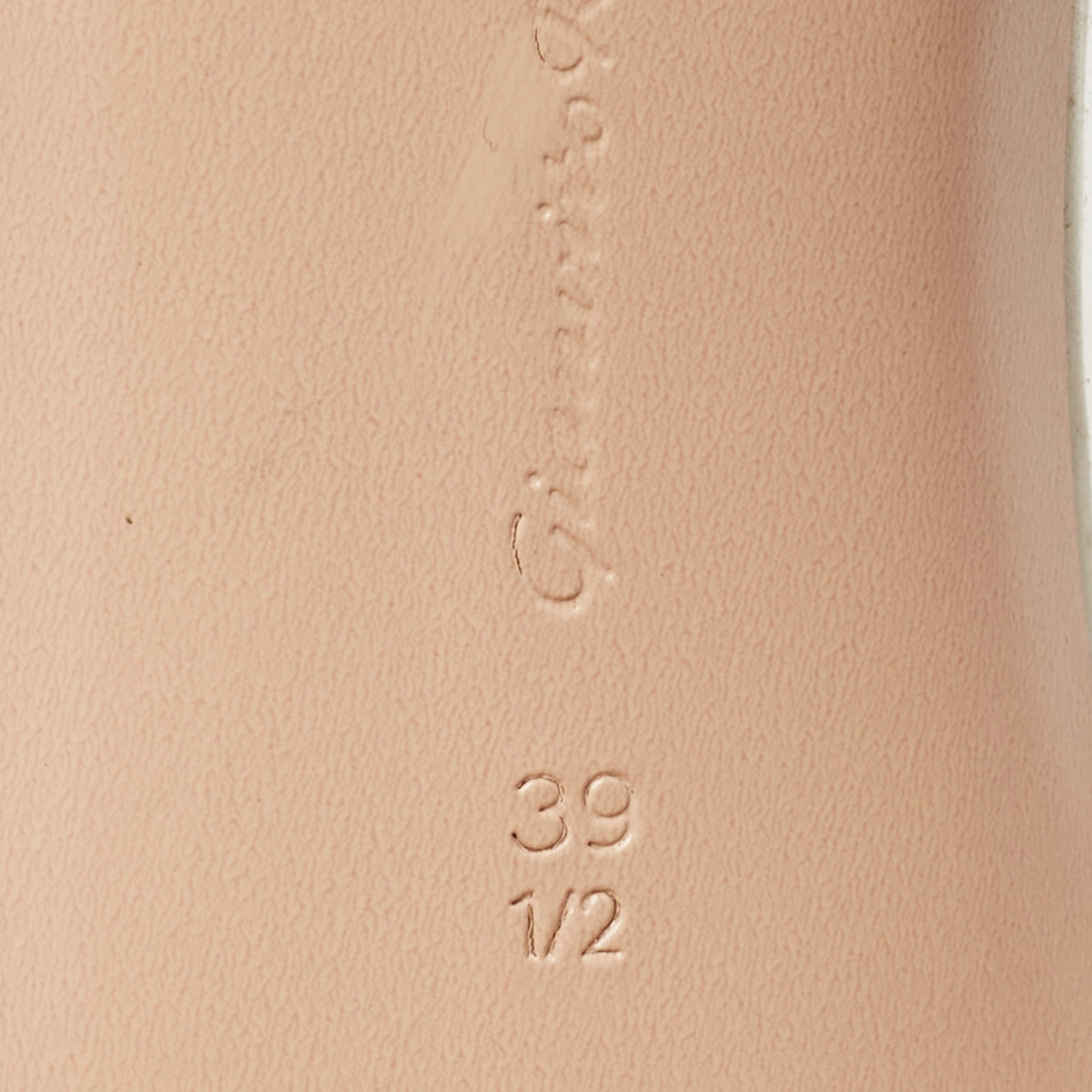 Gianvito Rossi White Leather And PVC Plexi Mules Size 39.5