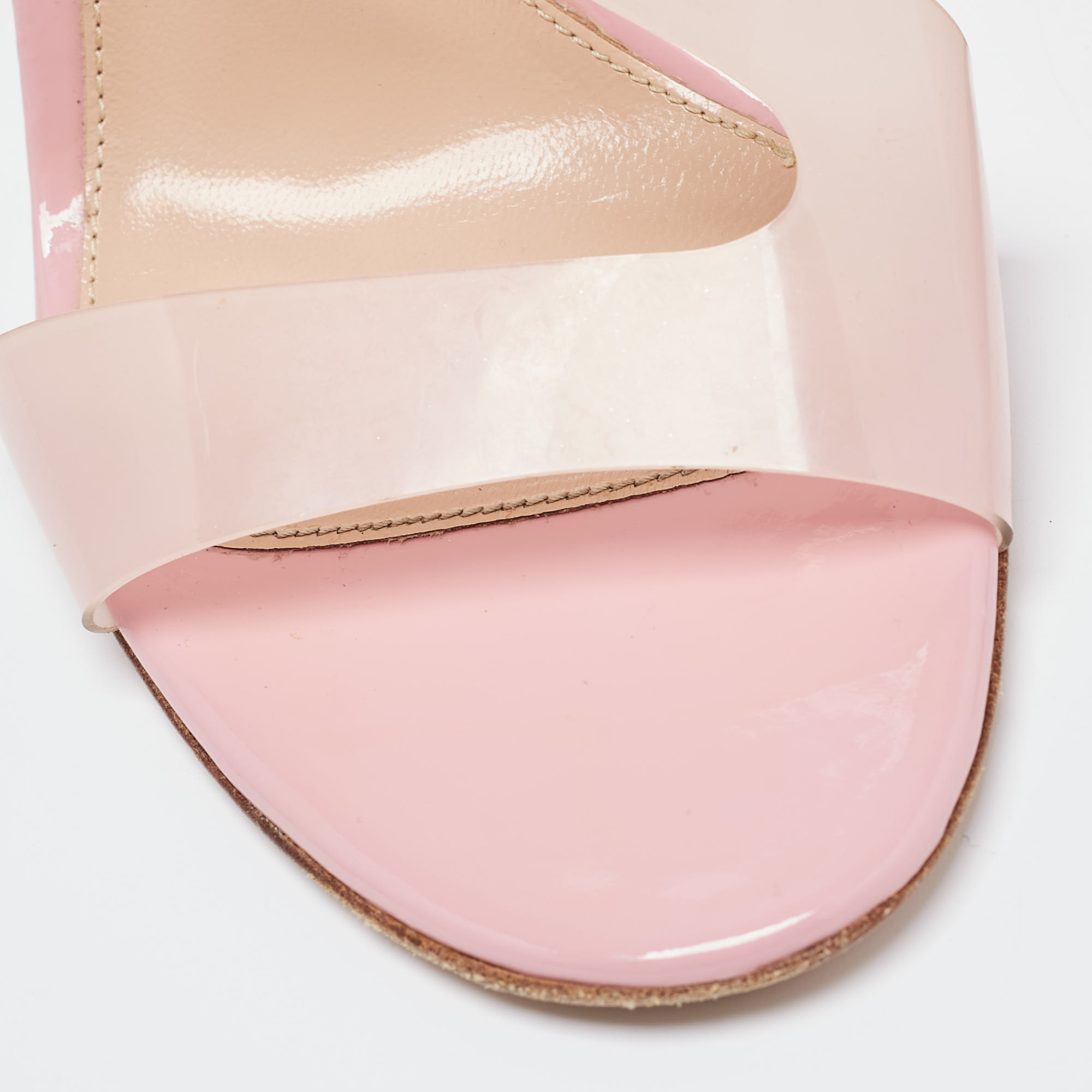 Gianvito Rossi Pink PVC Metropolis Slingback Sandals Size 36