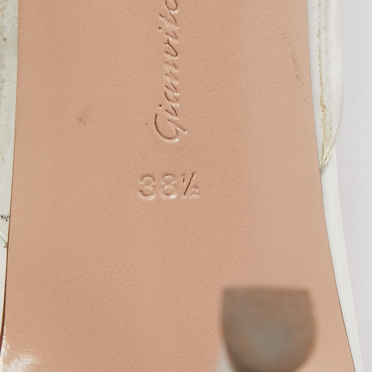 Gianvito Rossi White Patent Leather And PVC Plexi Mules Size 38.5
