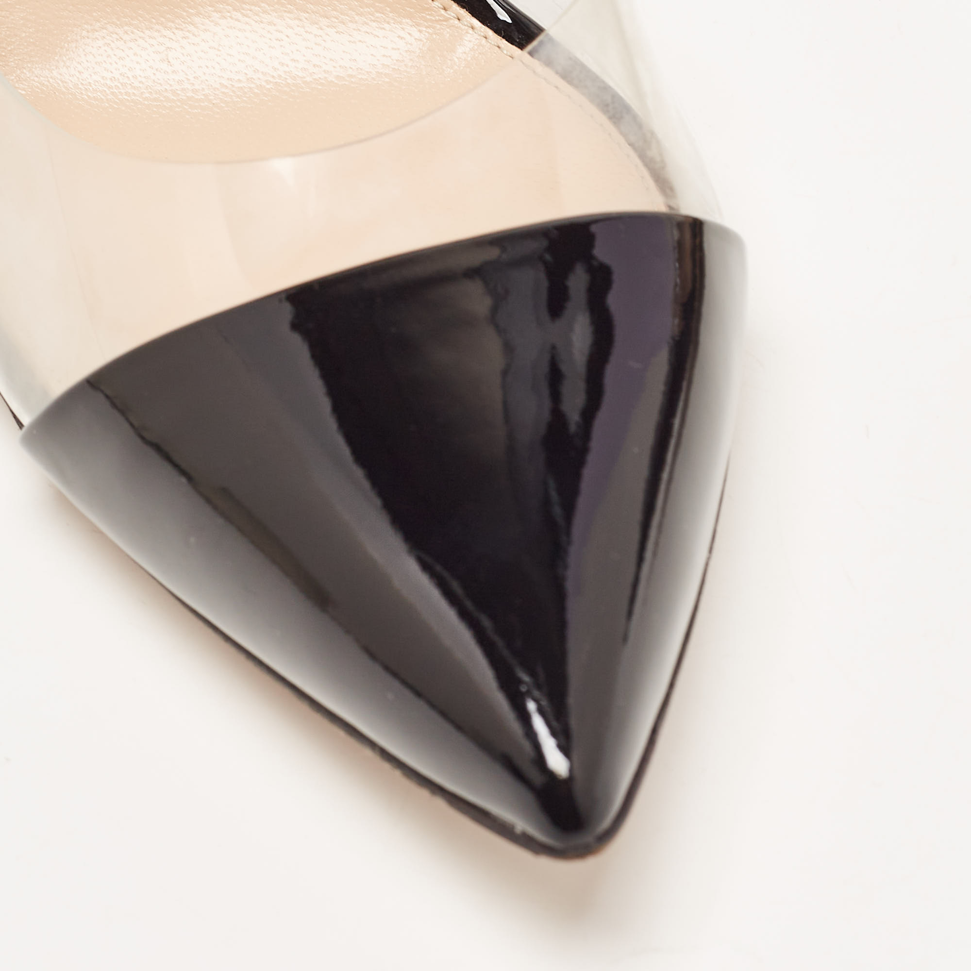 Gianvito Rossi Black Patent Leather And PVC Plexi Pumps Size 40.5