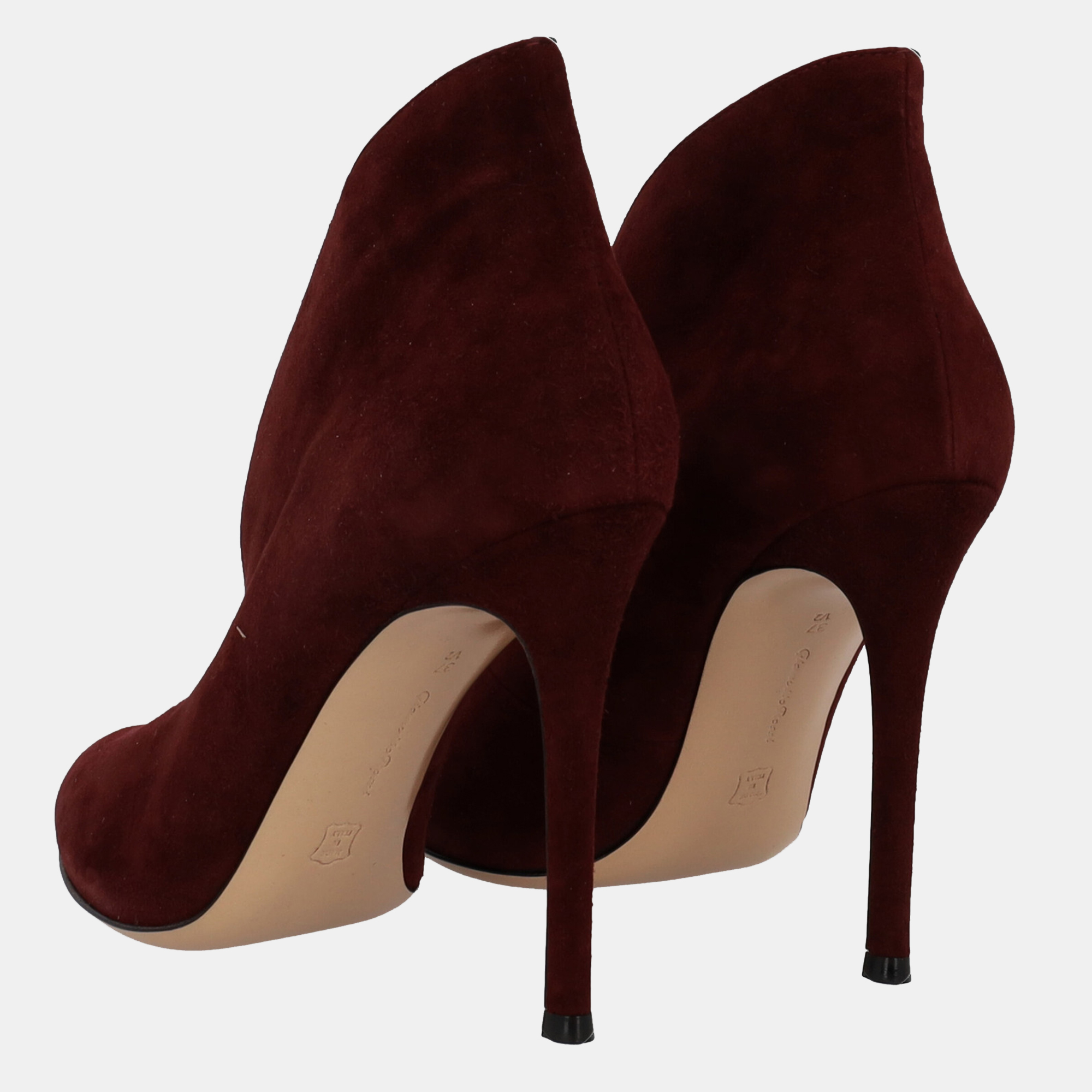 Gianvito Rossi  Women's Leather Ankle Boots - Burgundy - EU 37.5