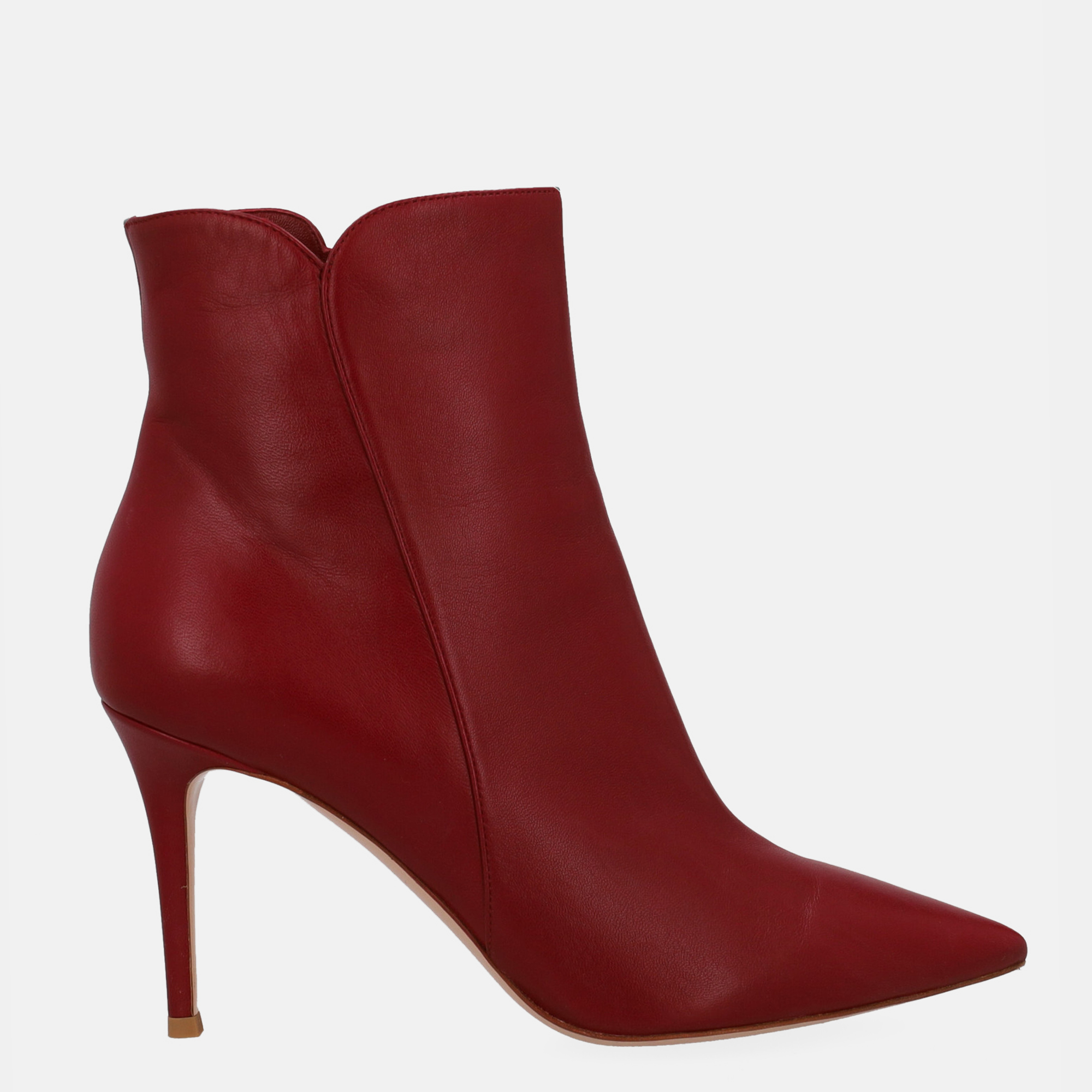Gianvito Rossi  Women's Leather Ankle Boots - Burgundy - EU 40