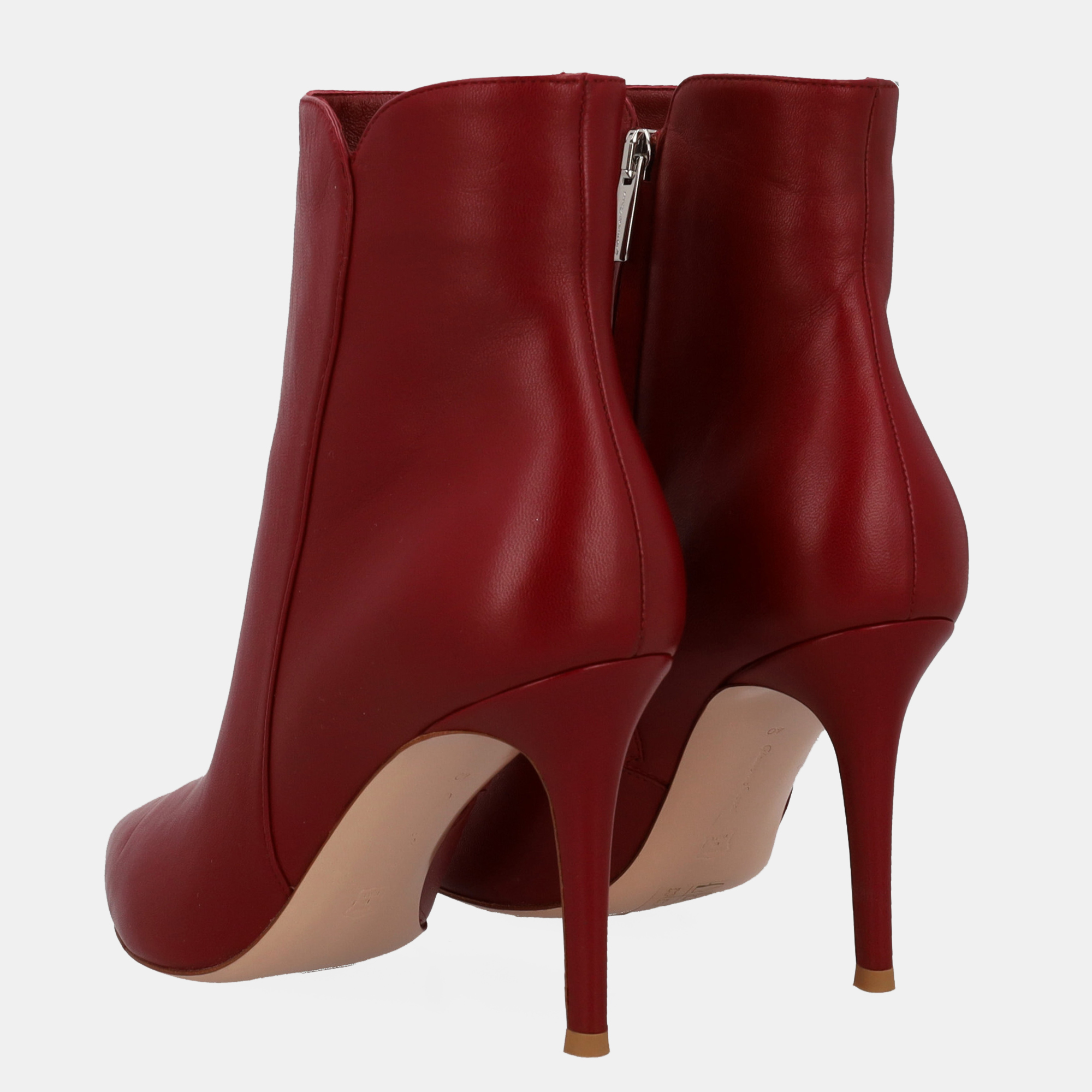 Gianvito Rossi  Women's Leather Ankle Boots - Burgundy - EU 40