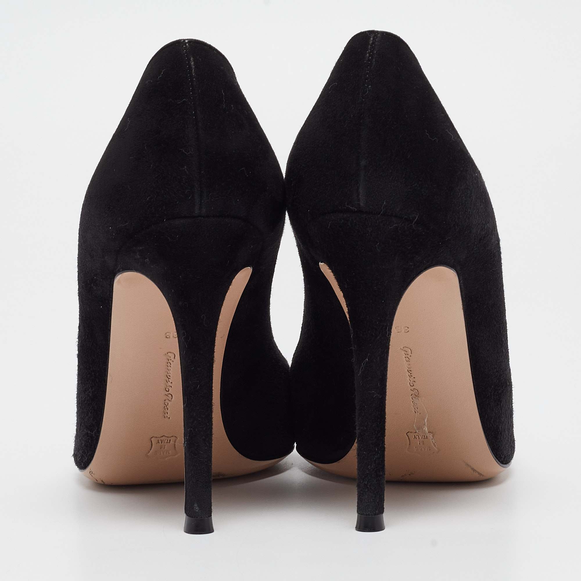 Gianvito Rossi Black Suede Point Pumps Size 38