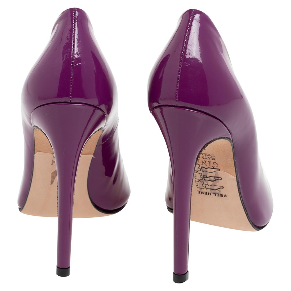 Gina Purple Patent Leather Pumps Size 36