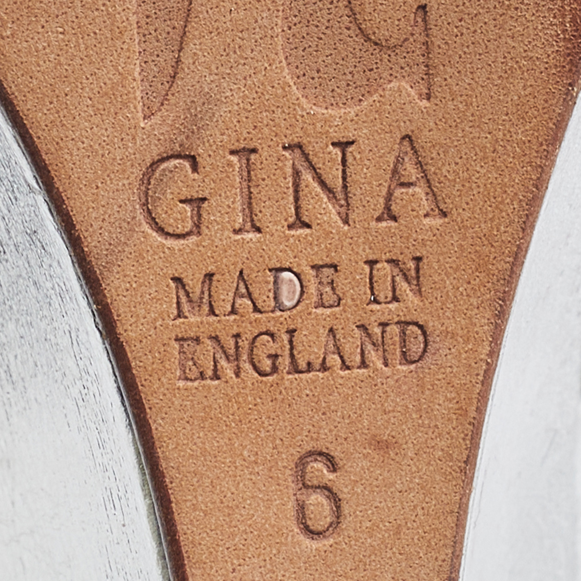 Gina Silver Leather Crystal Embellished Wedge Sandals Size 39