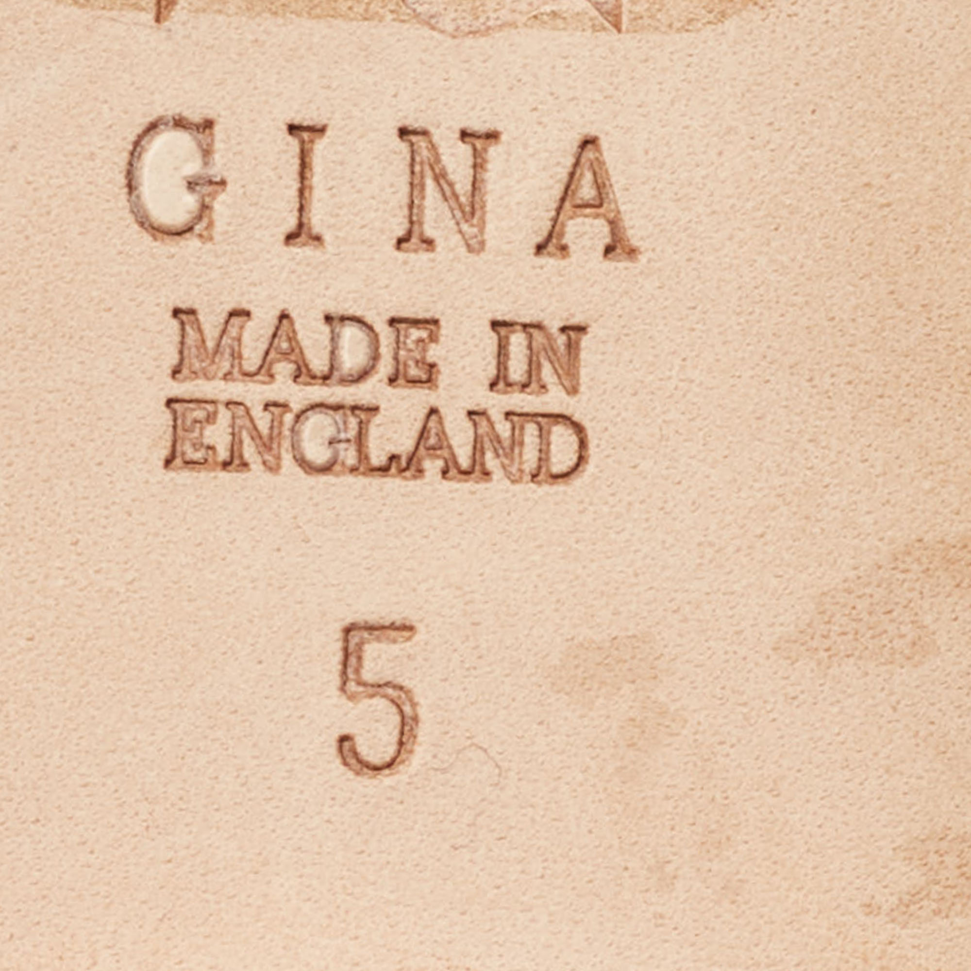 Gina Golden Leather Crystal Embellished Slide Sandals Size 38