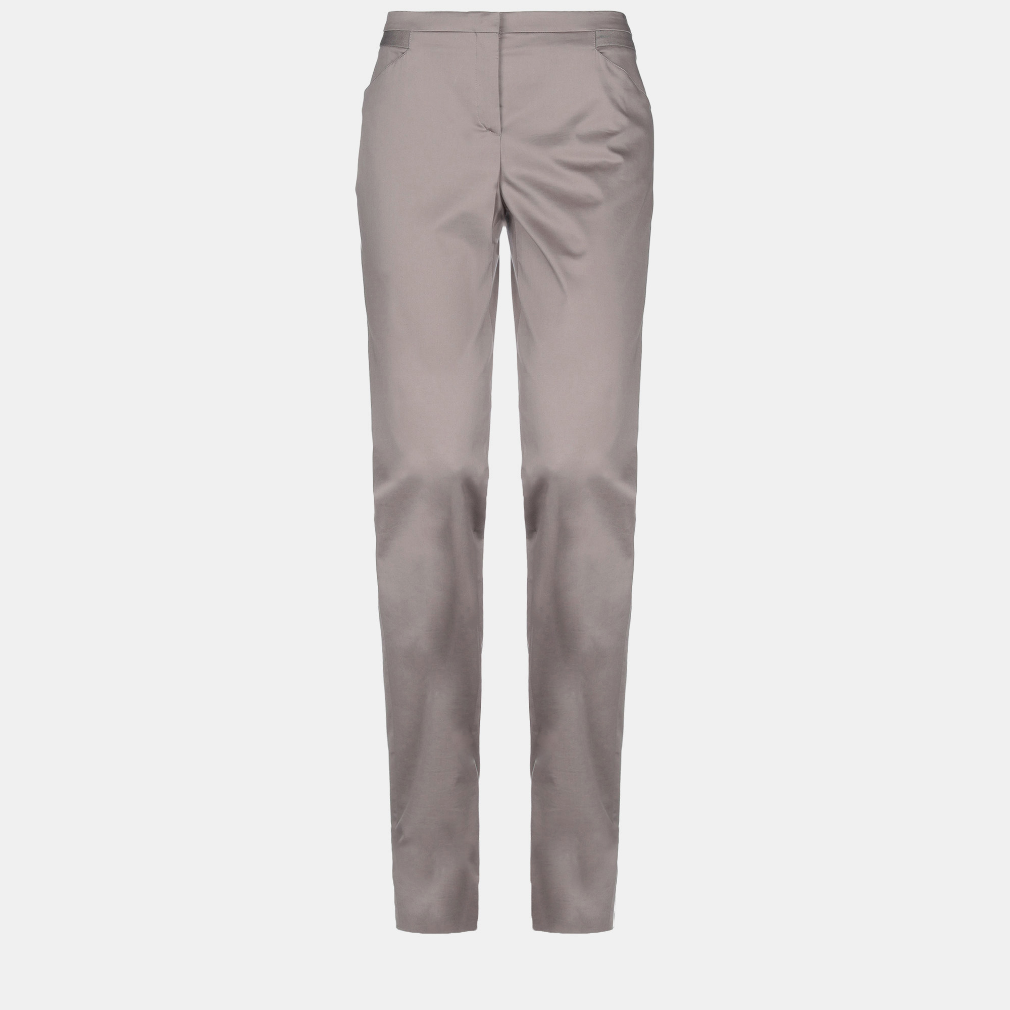 Giorgio armani grey cotton trousers size 50