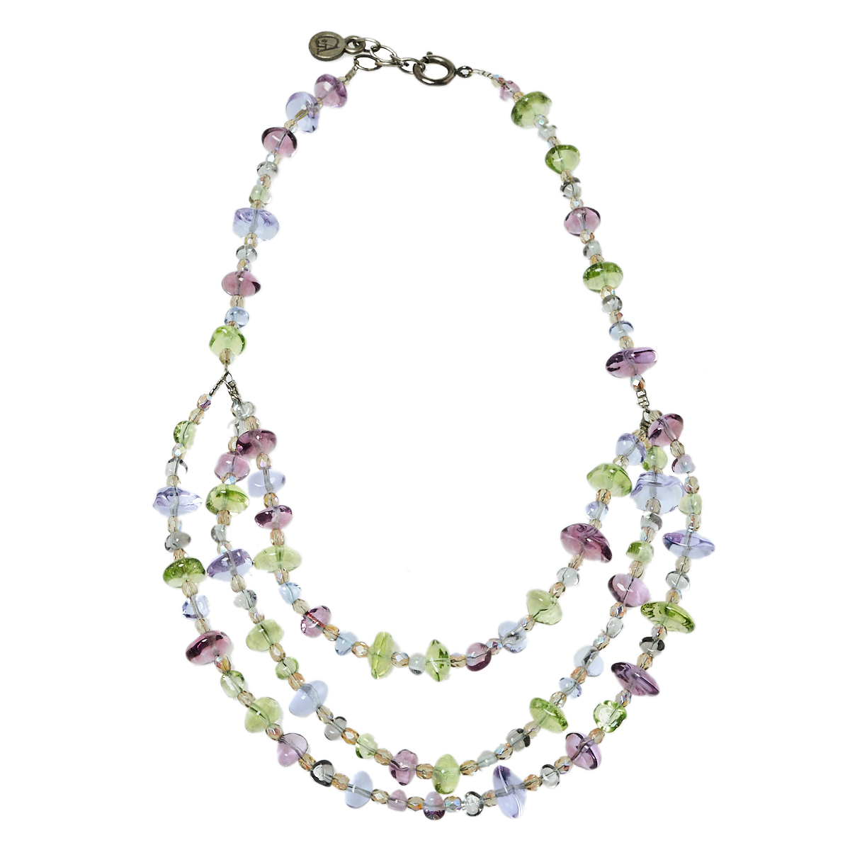 Giorgio Armani Multicolor Glass Beaded Multi Strand Necklace