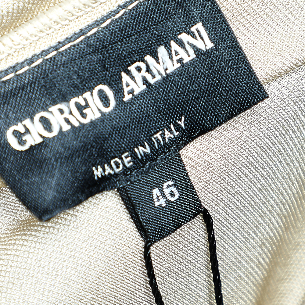 Giorgio Armani Beige Jersey Oversized Top L