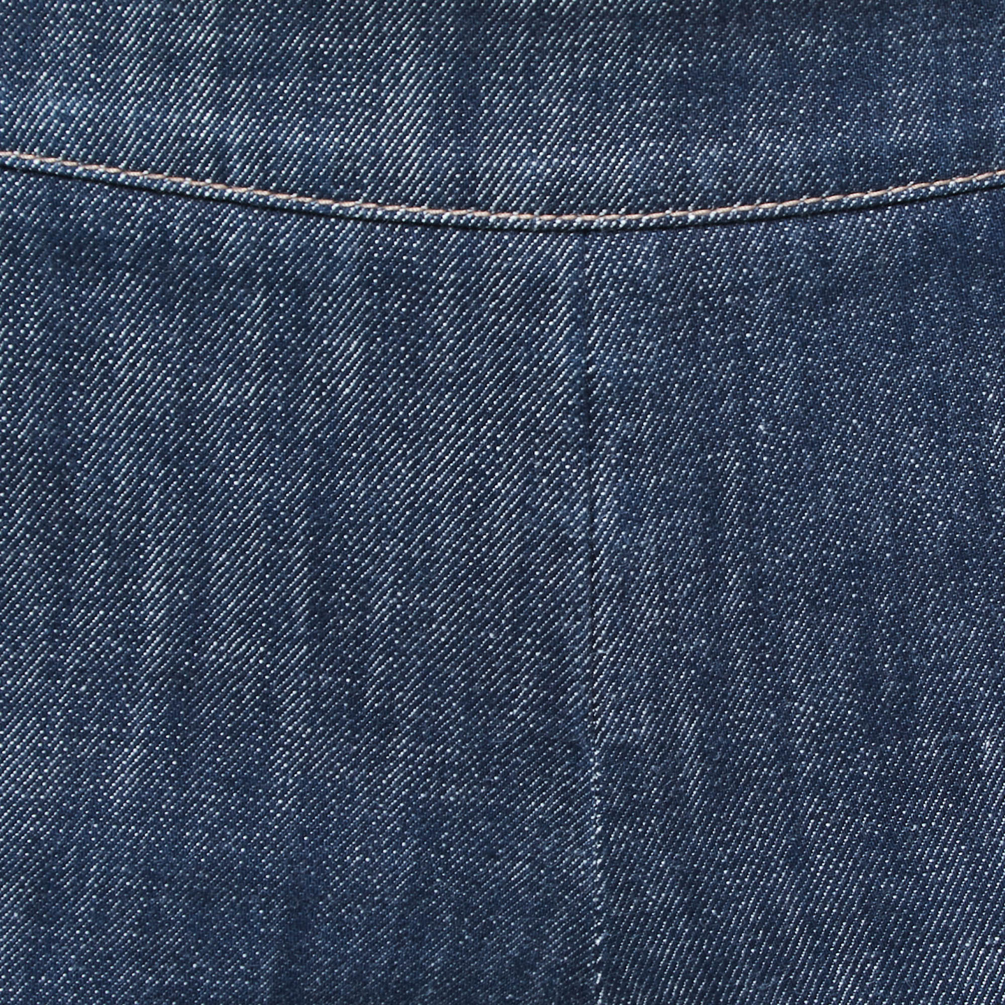 Giorgio Armani Blue Dark Wash Denim Wide Leg Jeans M / Waist 30