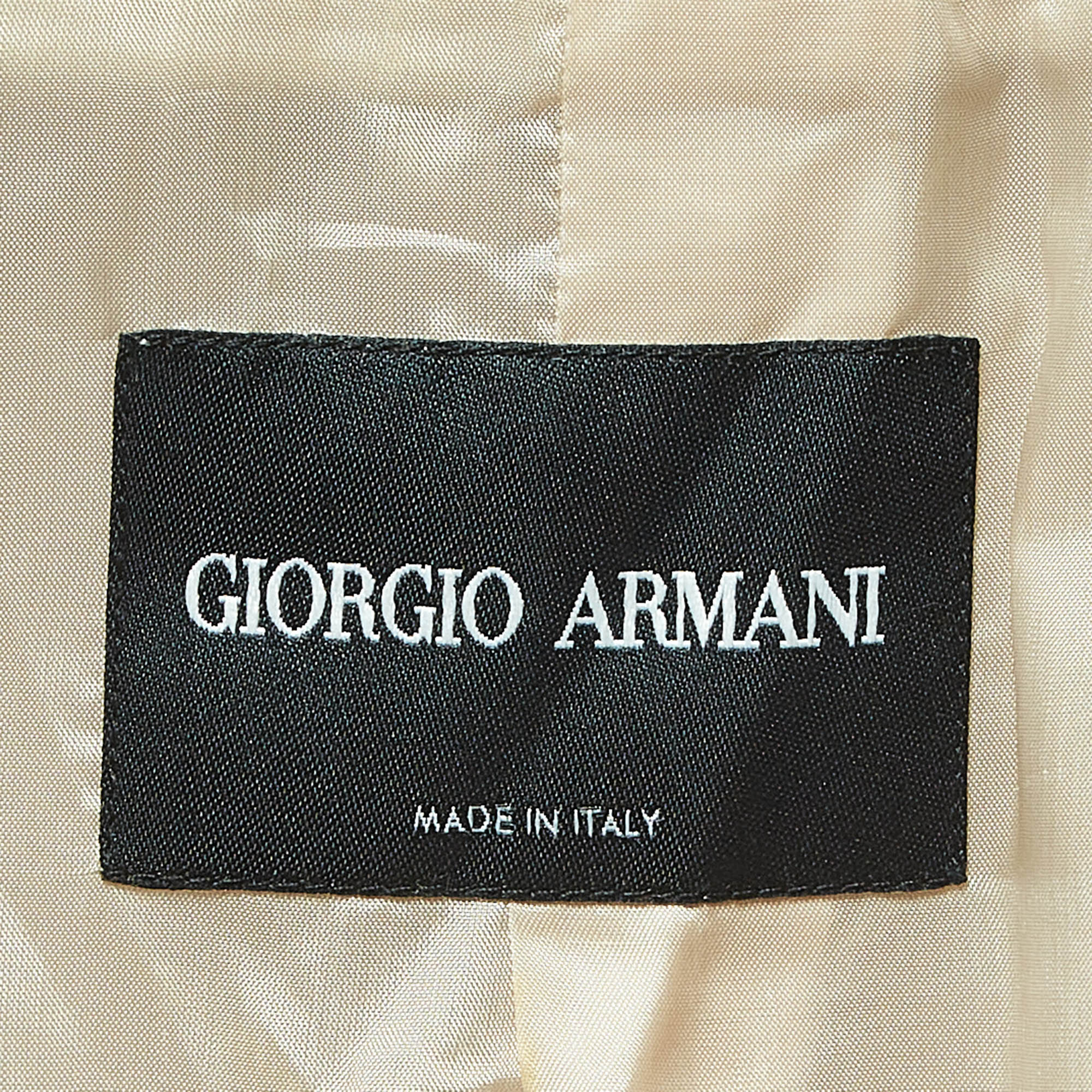 Giorgio Armani Metallic Jacquard  Single Breasted Blazer M