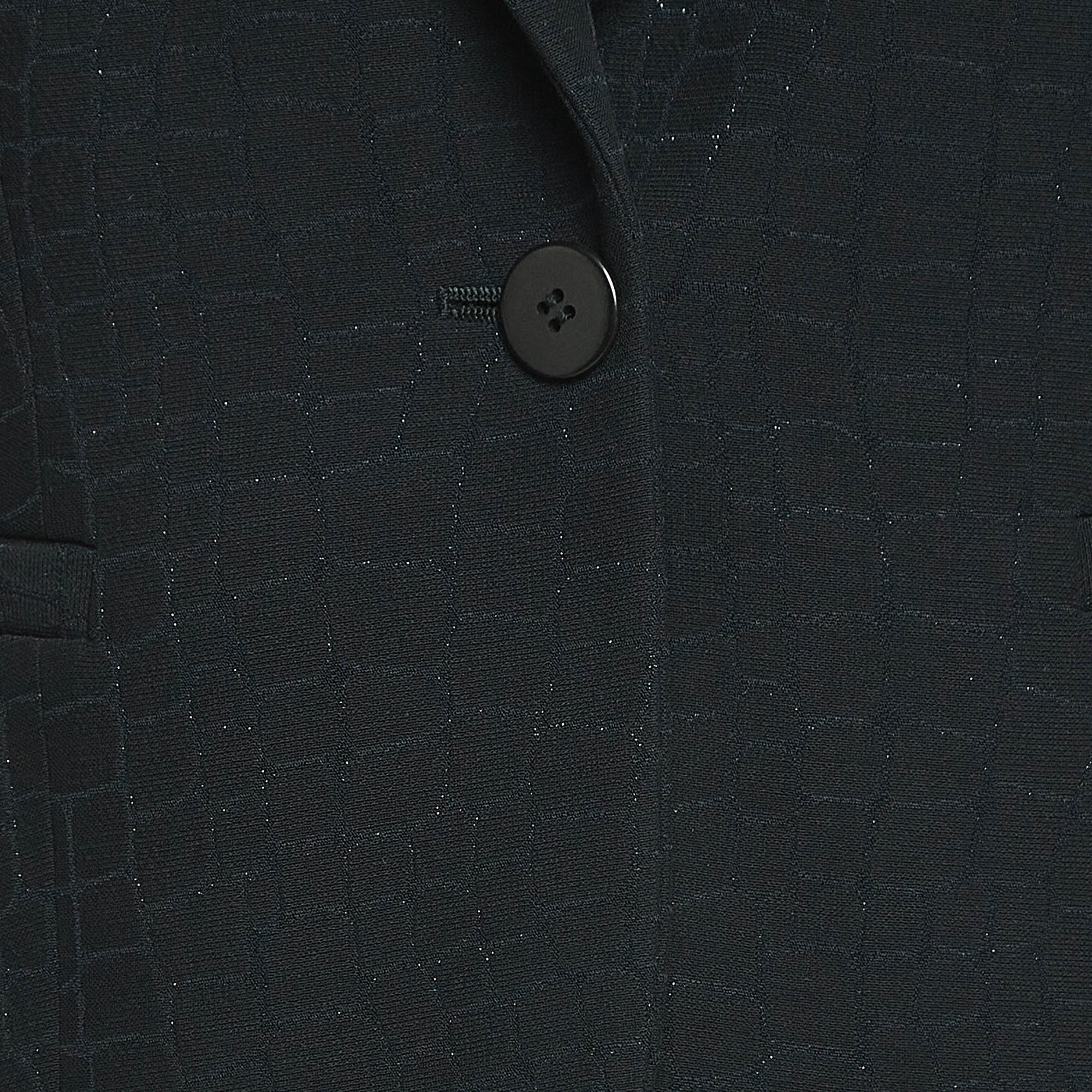 Giorgio Armani Vintage Black Knit Textured Suit S