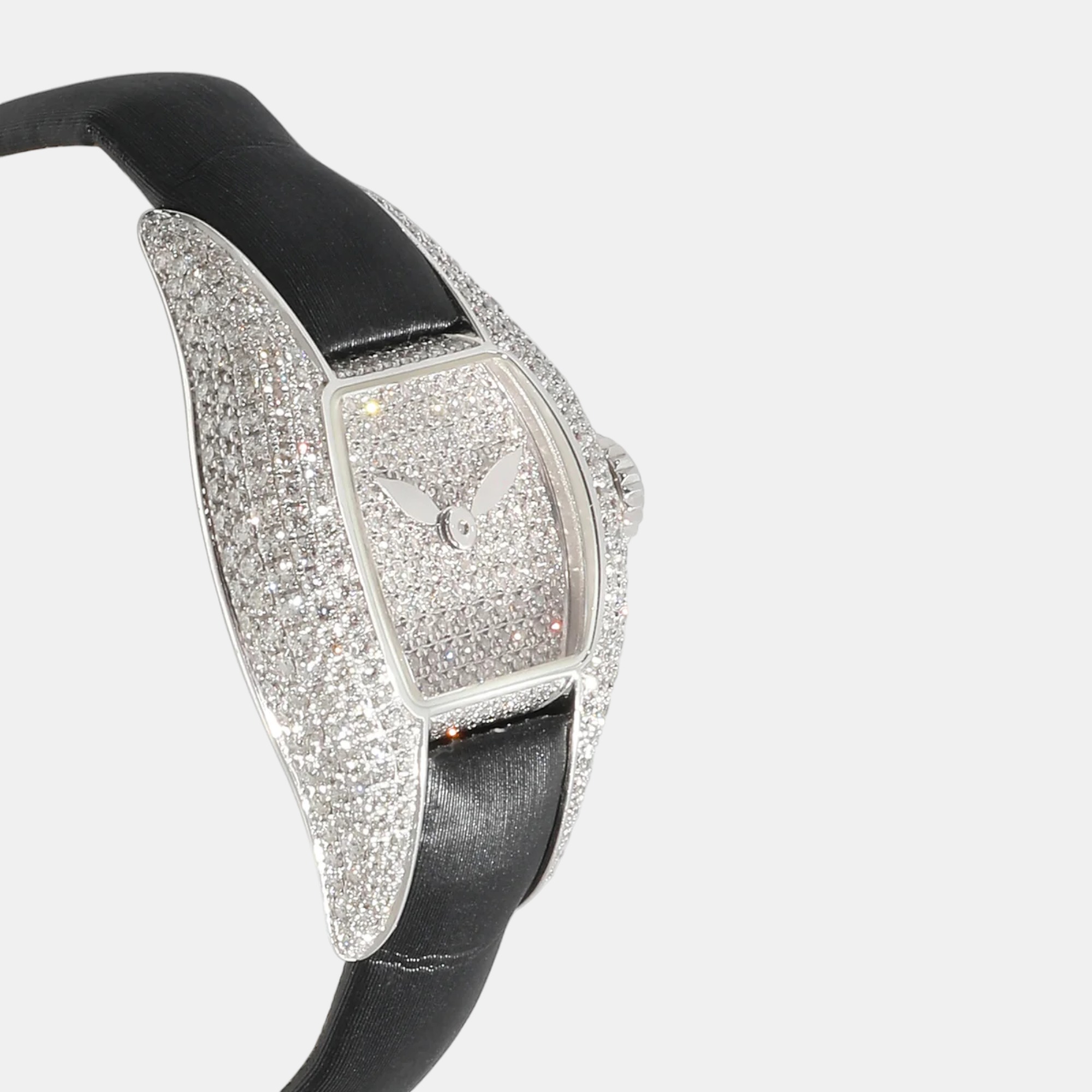 Girard Perregaux Silver 18k White Gold 26620 Women's Wristwatch 23.5 Mm