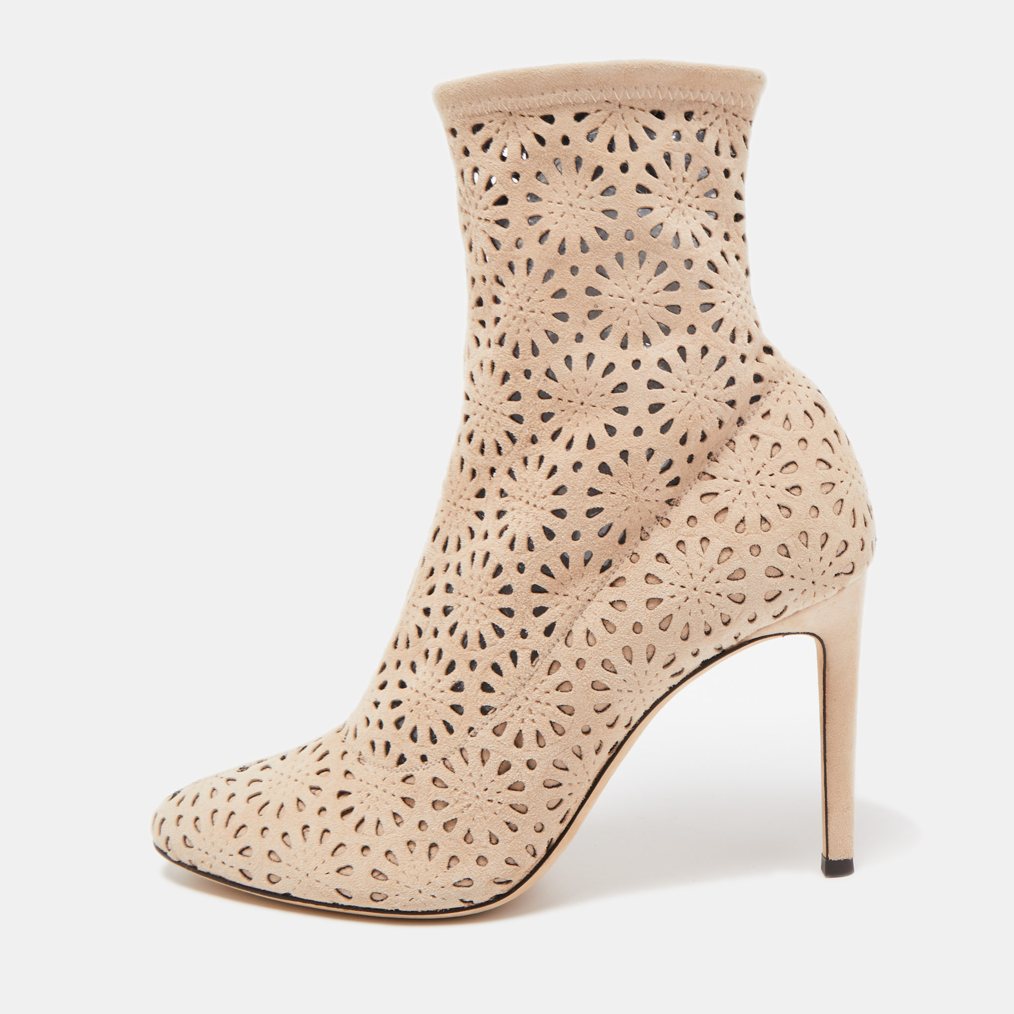 Giuseppe zanotti beige suede ankle boots size 38